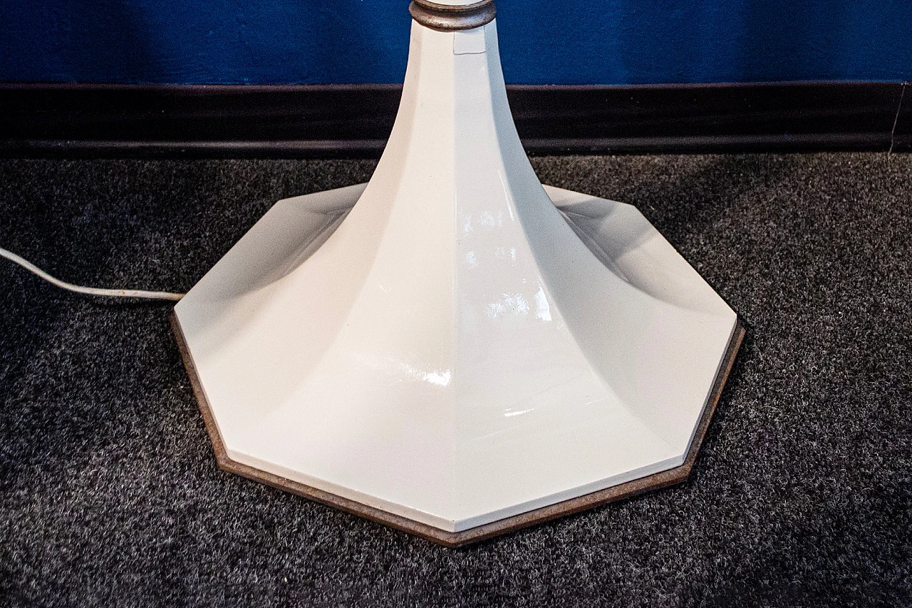 Enamelled metal floor Lamp by Pouenat, 1970s 5