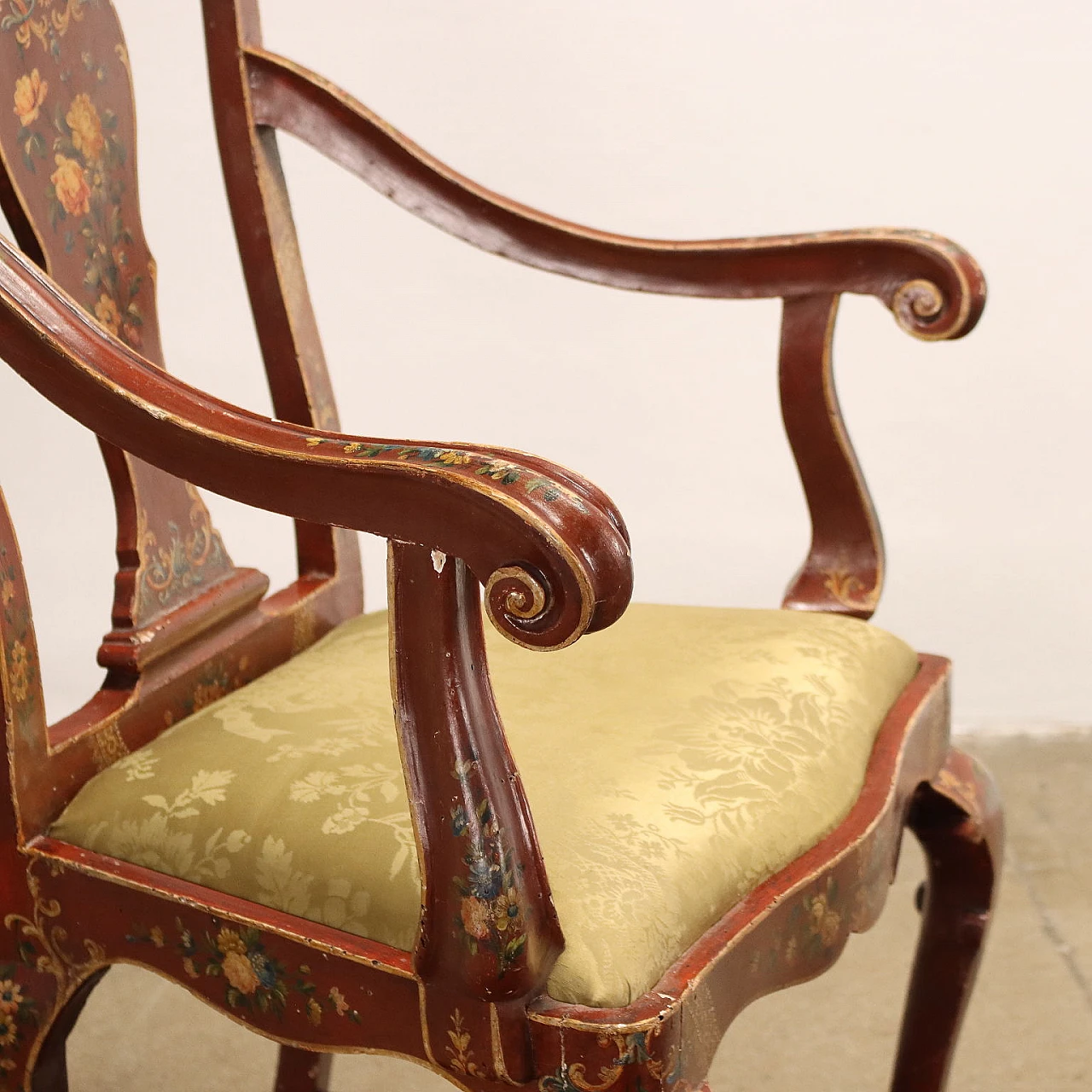 Pair of armchairs and a baroque-style chair, mid-19th century 3