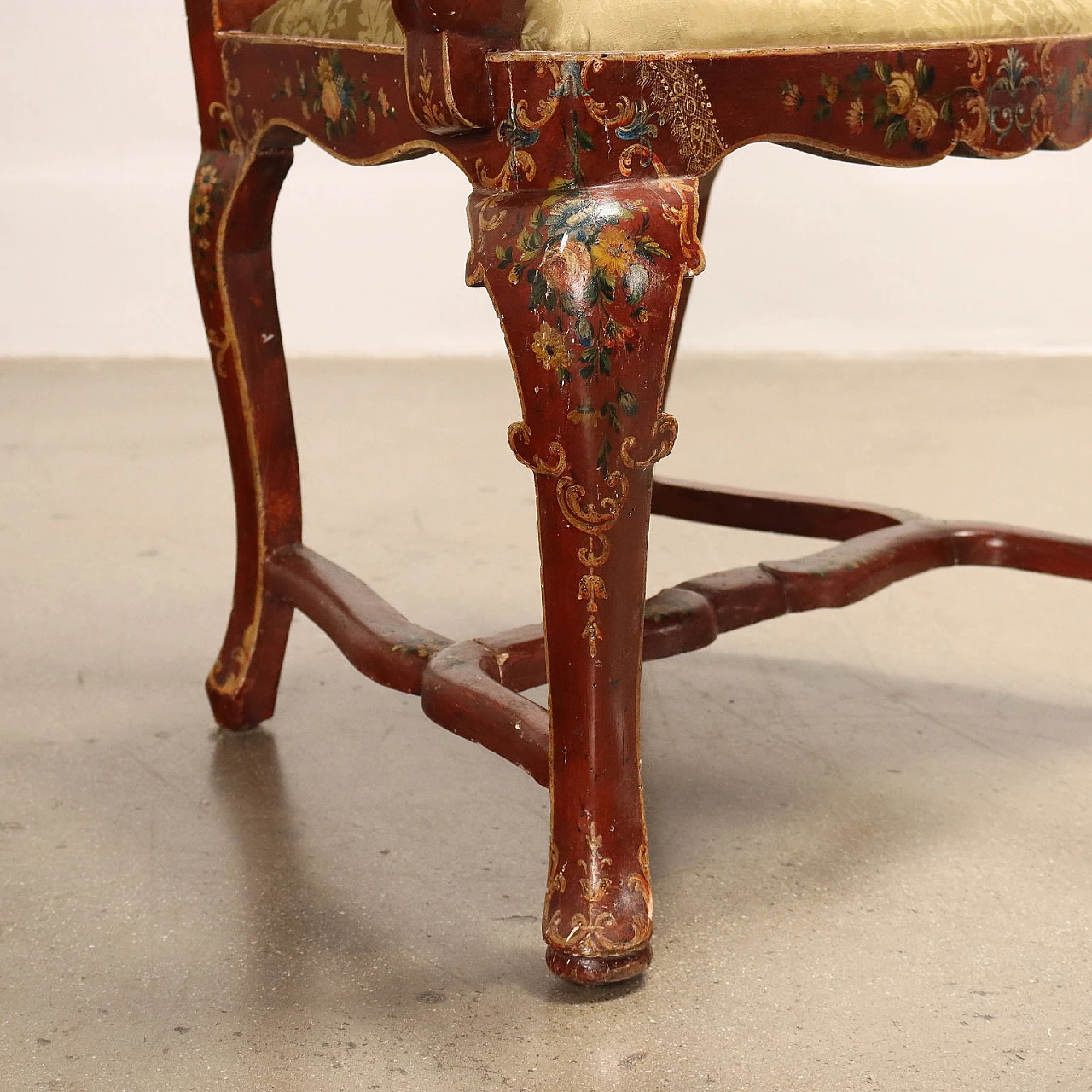 Pair of armchairs and a baroque-style chair, mid-19th century 7