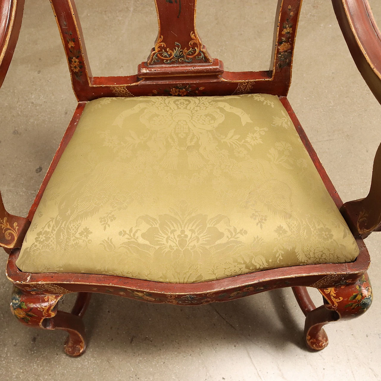 Pair of armchairs and a baroque-style chair, mid-19th century 9