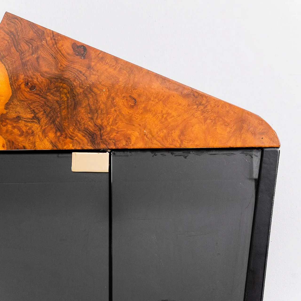 Vetrina espositiva in legno, radica, anni 40 12