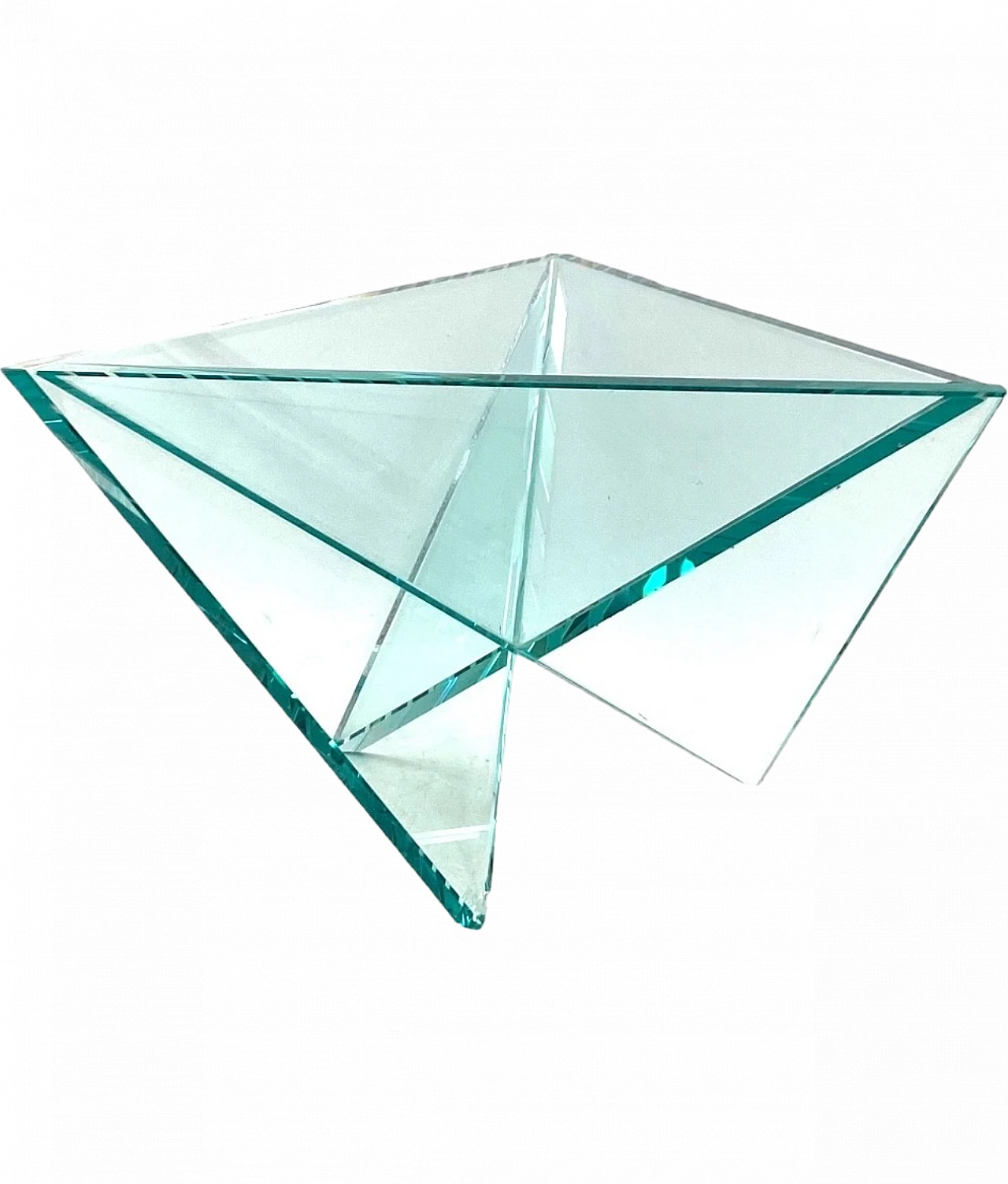 Postmodern molded glass centerpiece by RSVP, 1980s 12