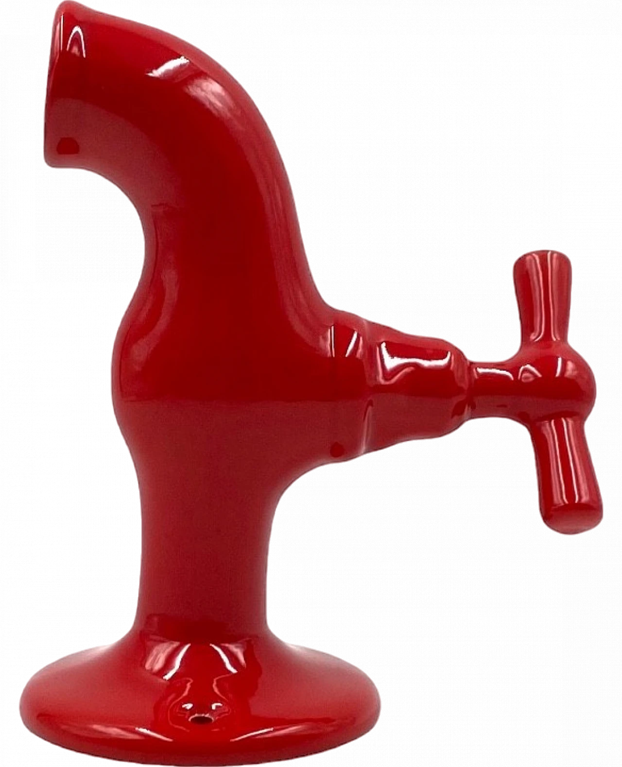 Red tap shaped ceramic, JC Peiré, France ca. 1970 12
