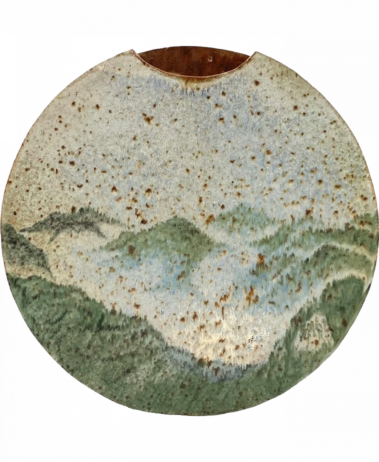 Green ceramic solifleur vase by Pierre Devie, 1950s 13