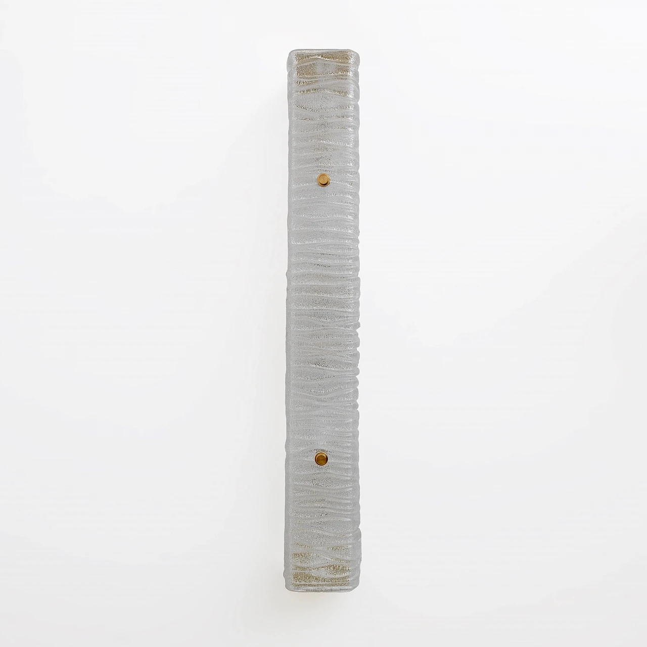 Pair of brass and textured Murano glass sconces, 2000s 5