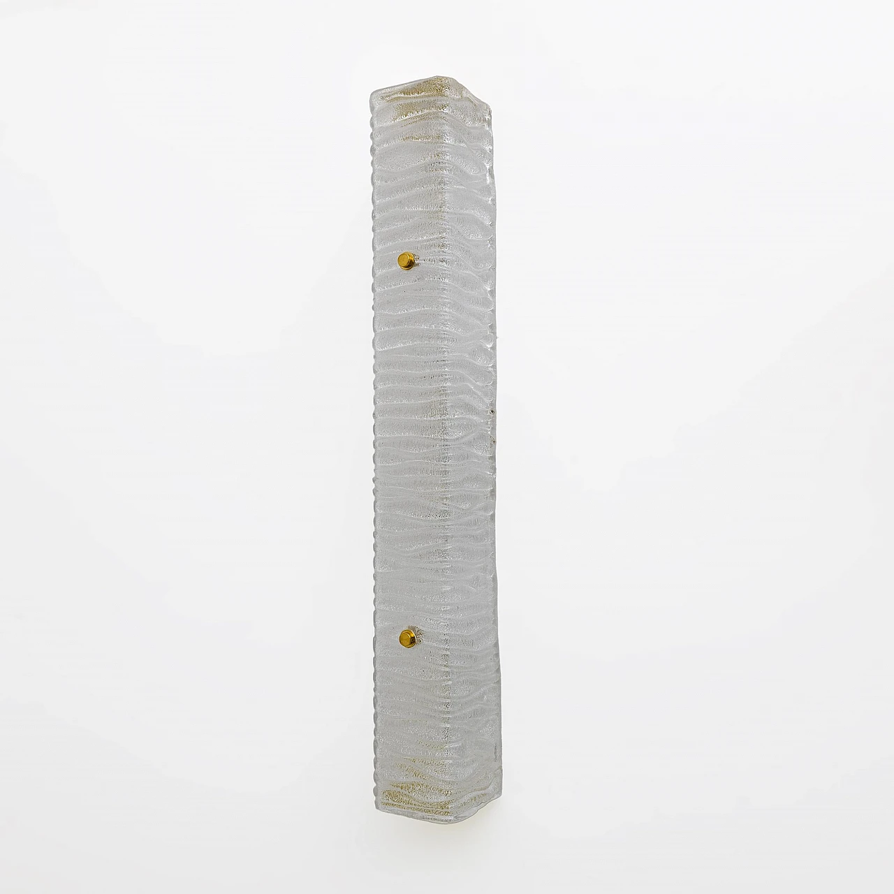 Pair of brass and textured Murano glass sconces, 2000s 7