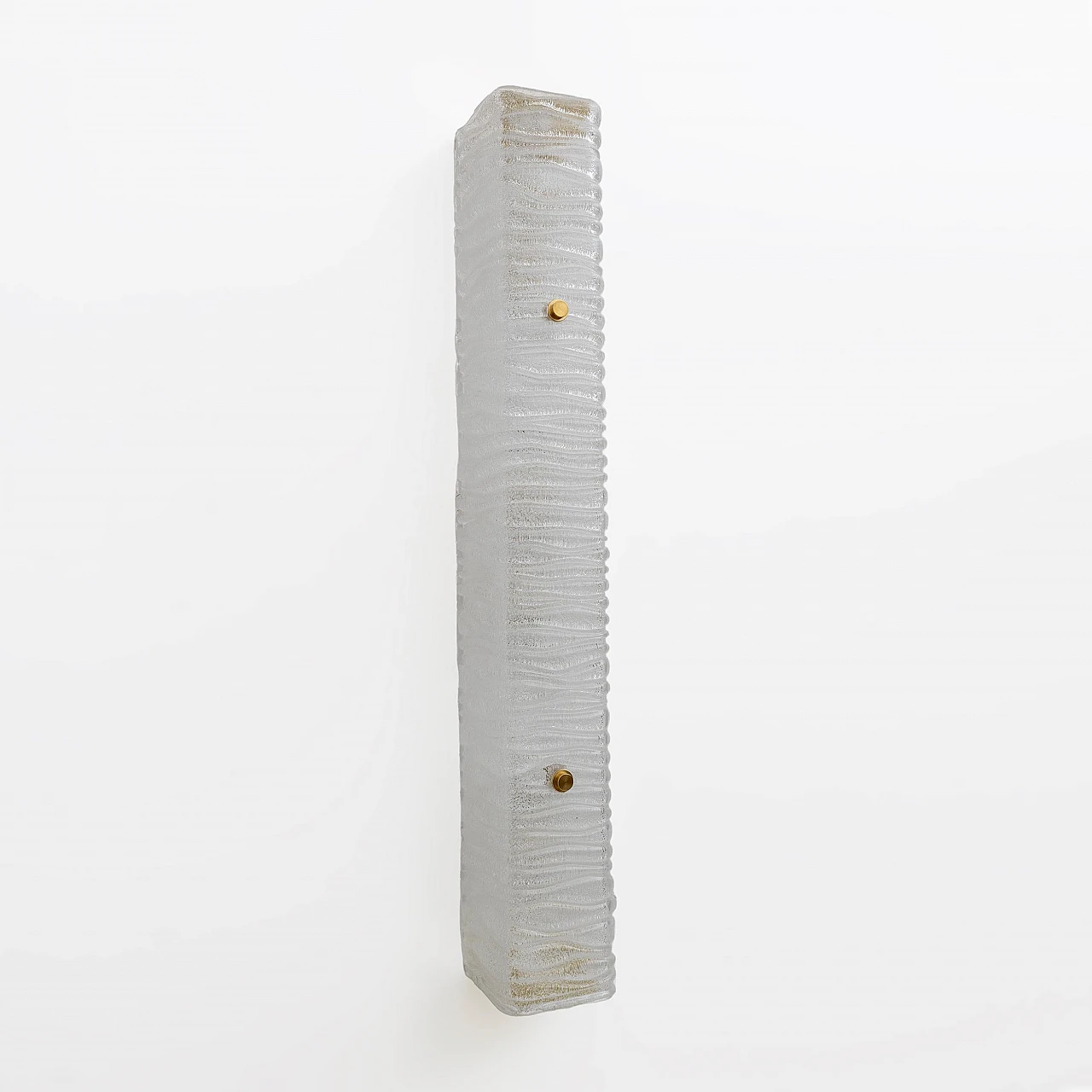 Pair of brass and textured Murano glass sconces, 2000s 8