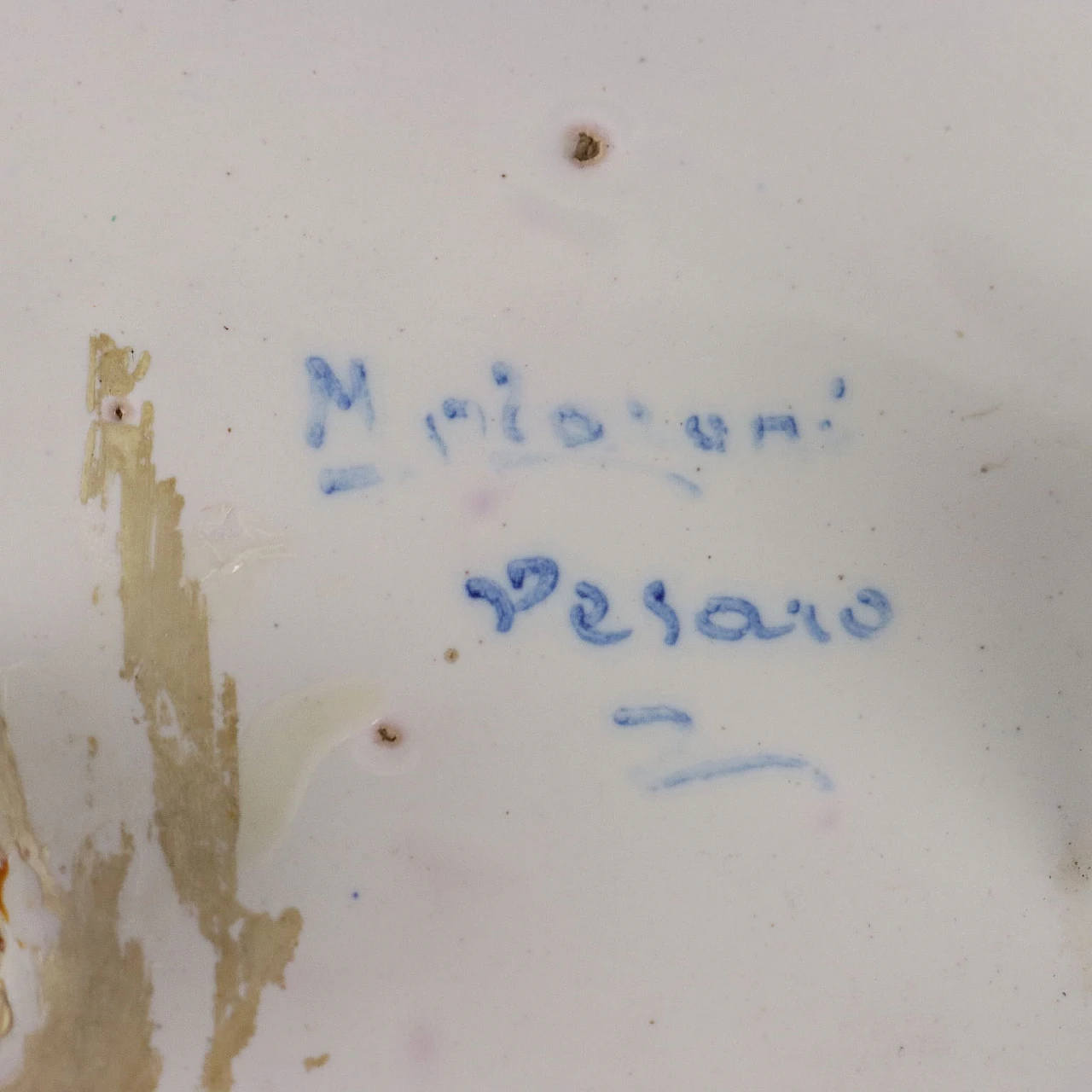 Ciotola in maiolica di Molaroni Pesaro, fine '800 7