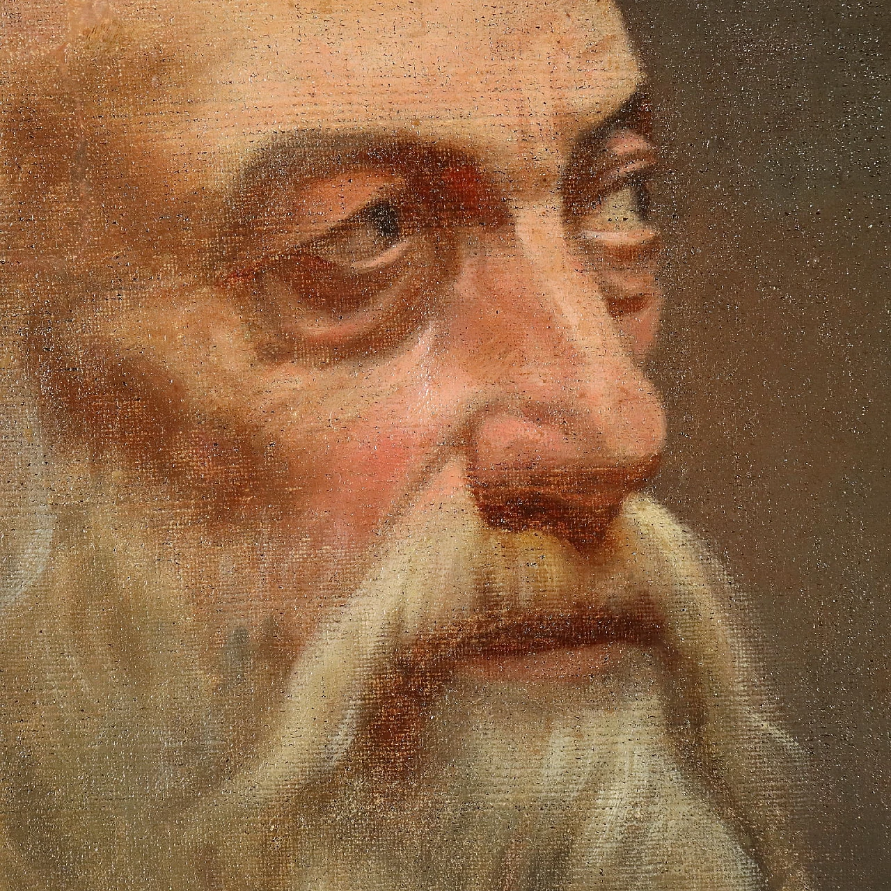 J. M. De Medeiros, Portrait of a philosopher, oil on canvas in oval frame, 1875 4