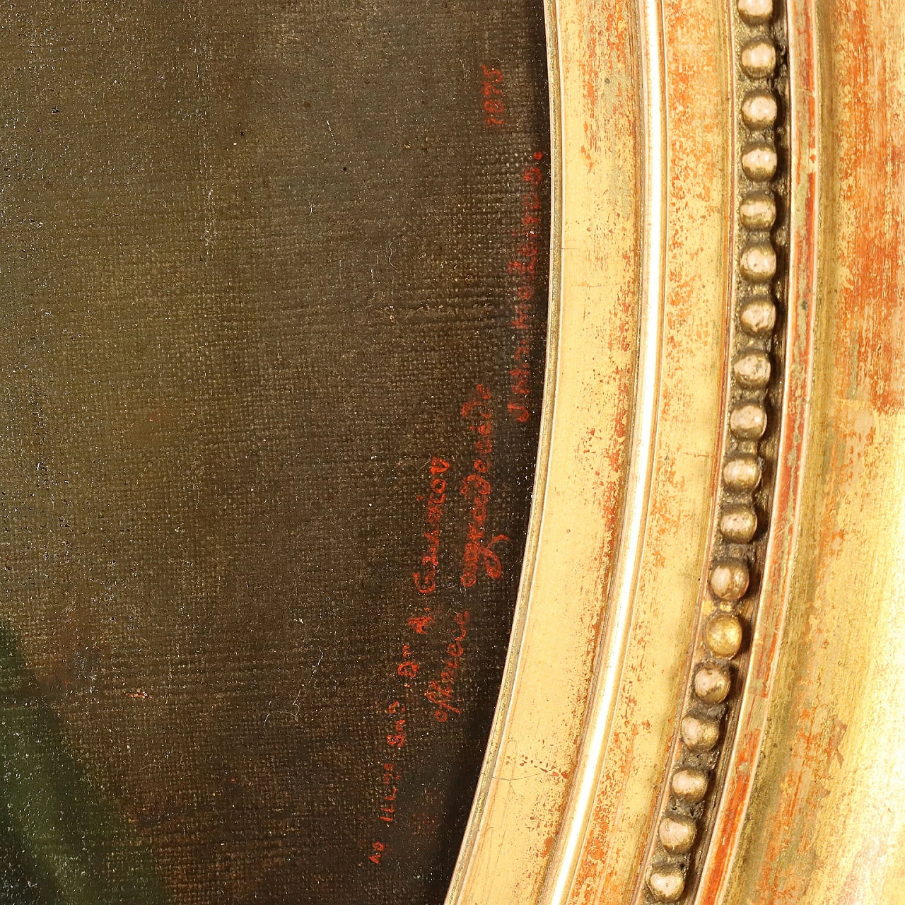 J. M. De Medeiros, Portrait of a philosopher, oil on canvas in oval frame, 1875 6