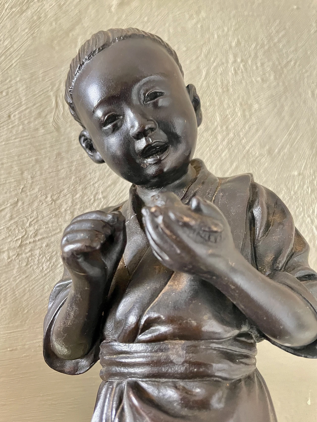 Japanese bronze statue, late 20th century 2