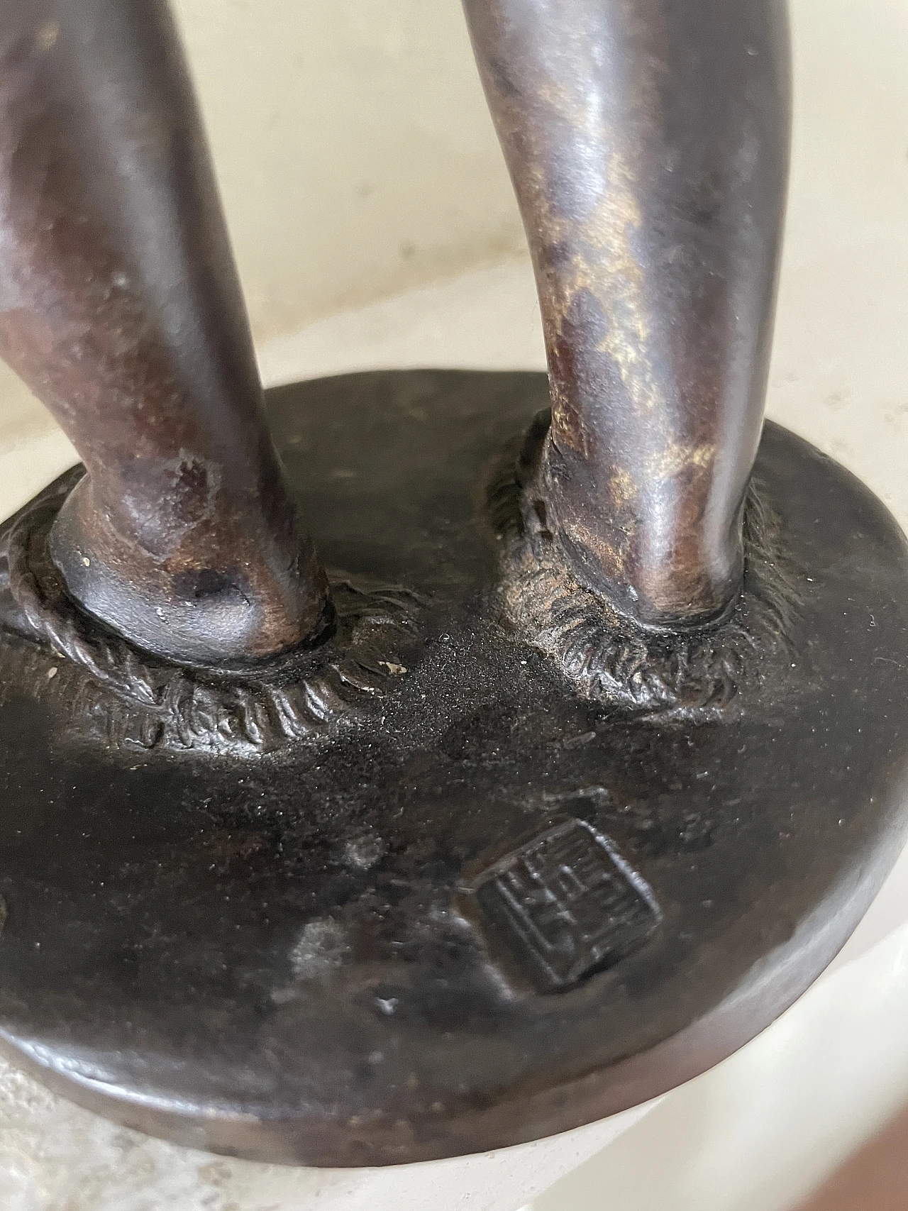 Japanese bronze statue, late 20th century 4