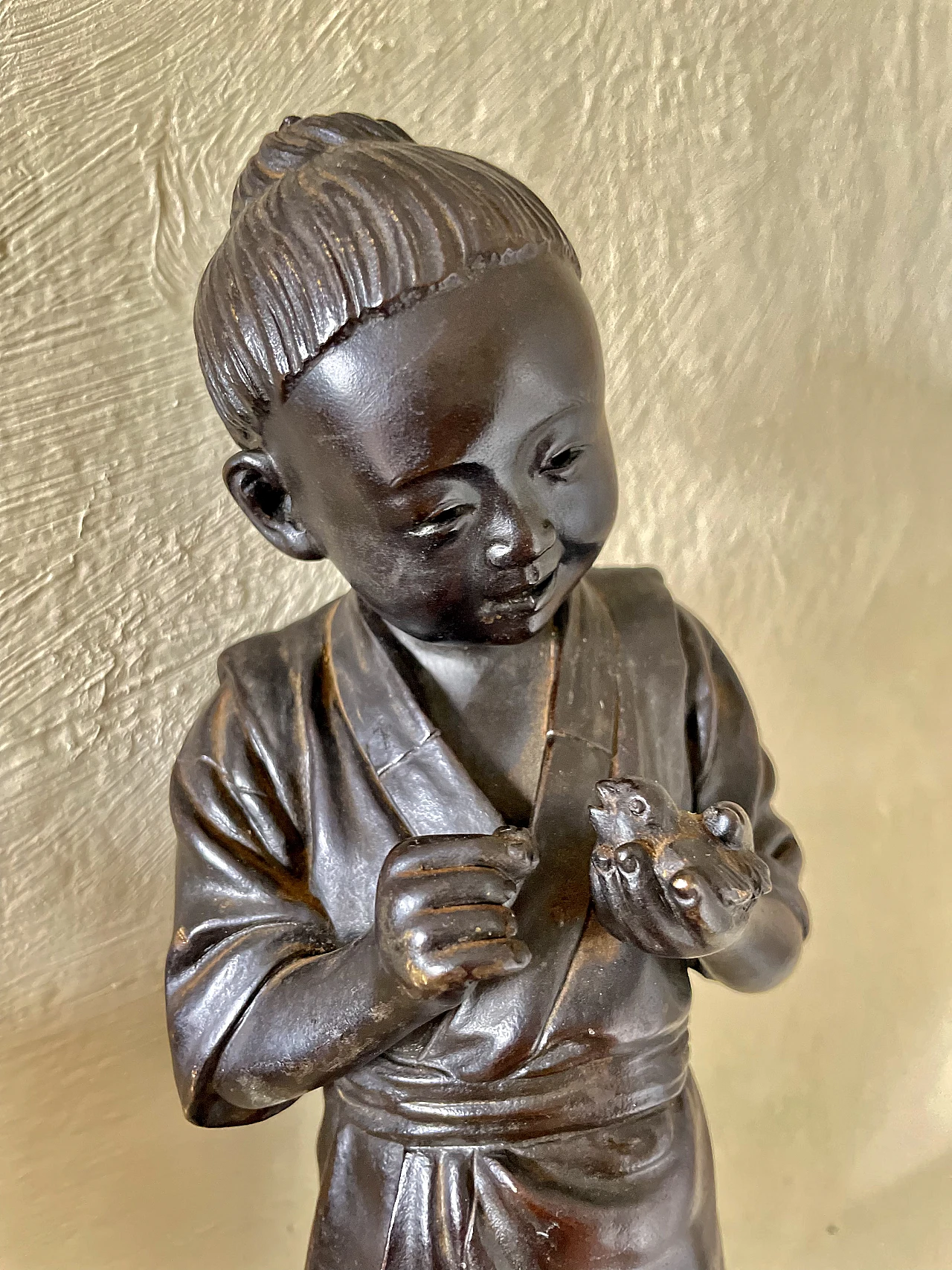 Japanese bronze statue, late 20th century 6