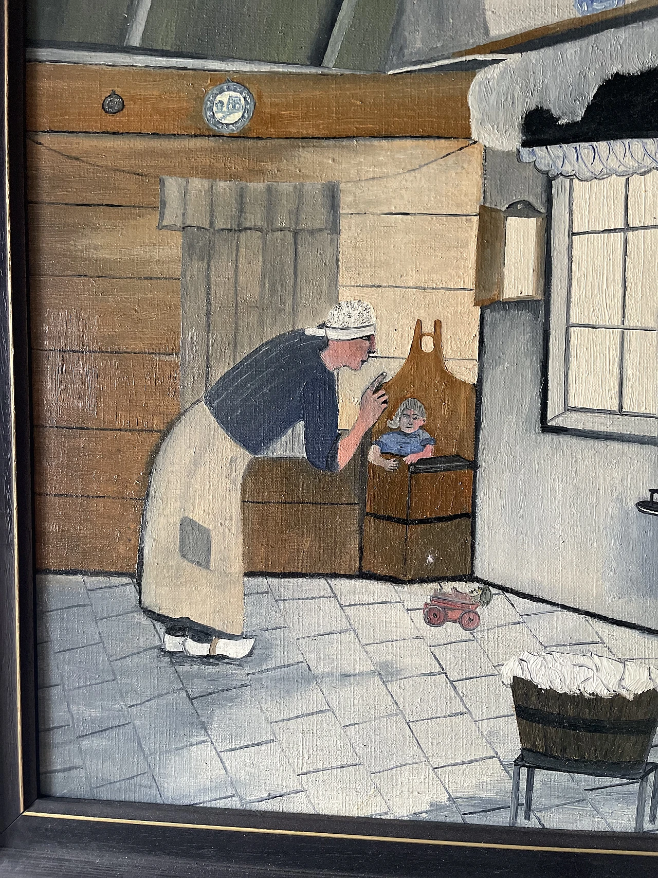 Naive Art by Joop Smits, oil on canvas, mid 20th century 3