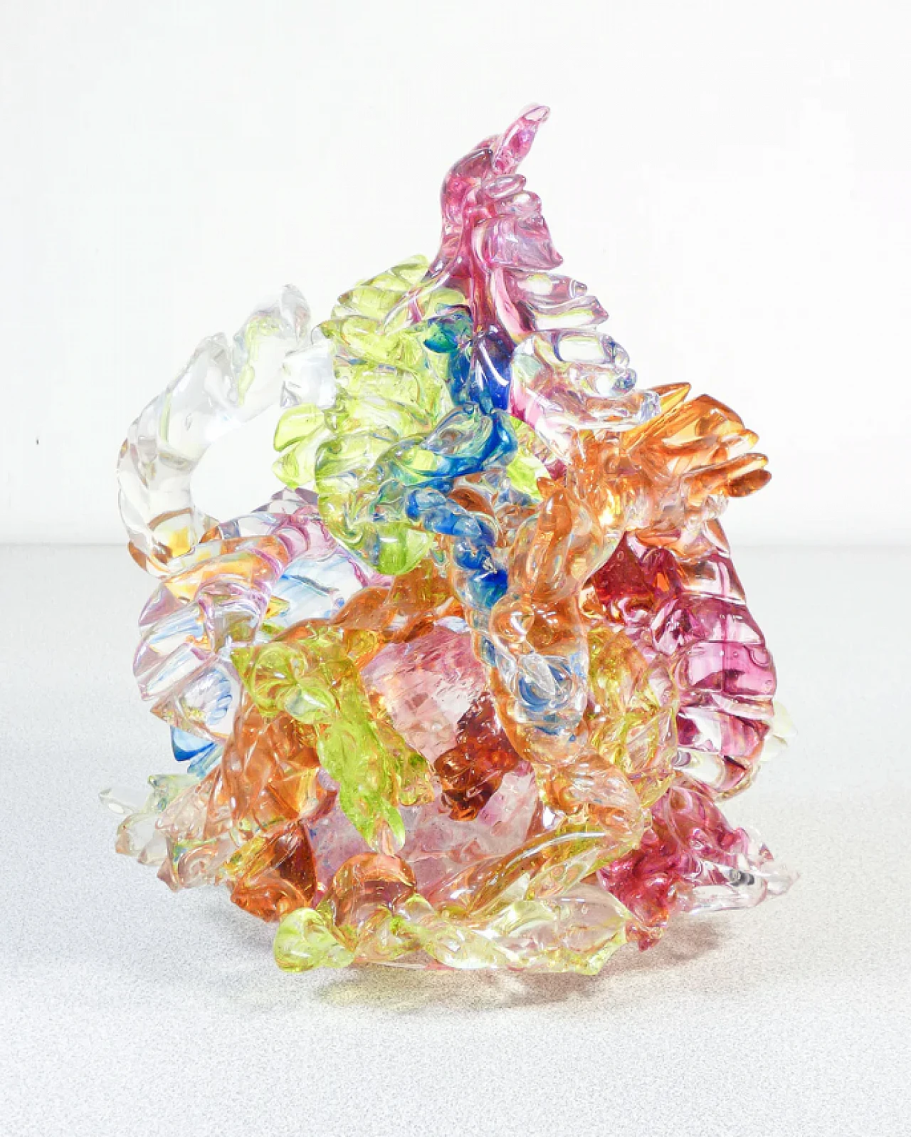 Scultura in vetro soffiato policromo Coral di René Roubiceck, anni '60 1
