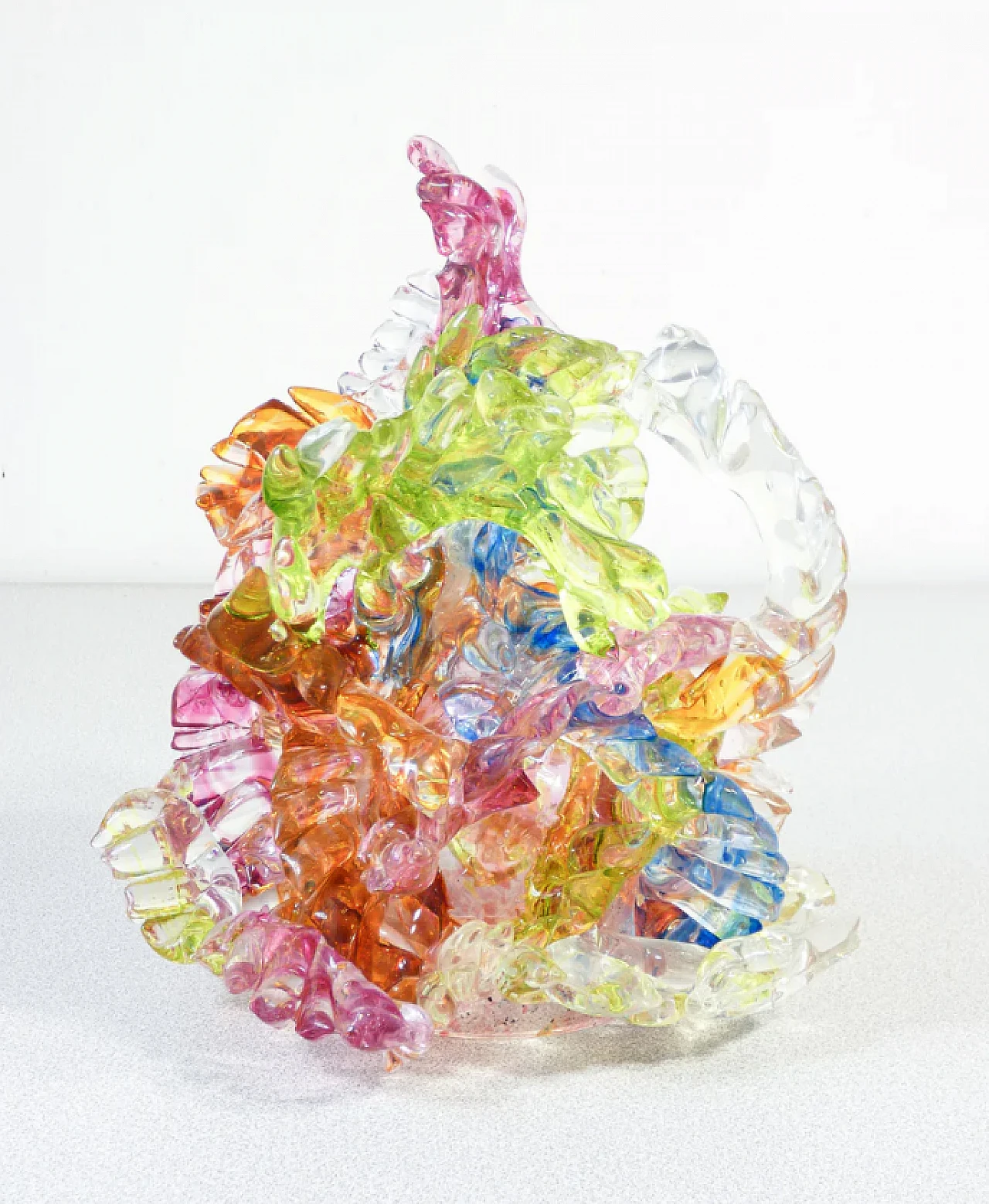 Scultura in vetro soffiato policromo Coral di René Roubiceck, anni '60 2