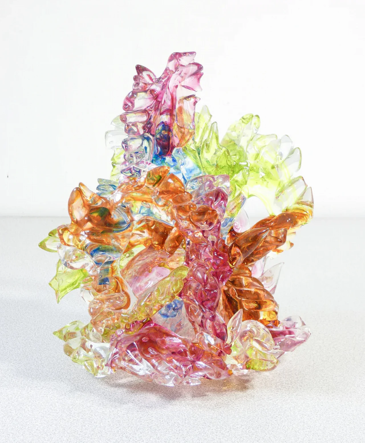 Scultura in vetro soffiato policromo Coral di René Roubiceck, anni '60 3