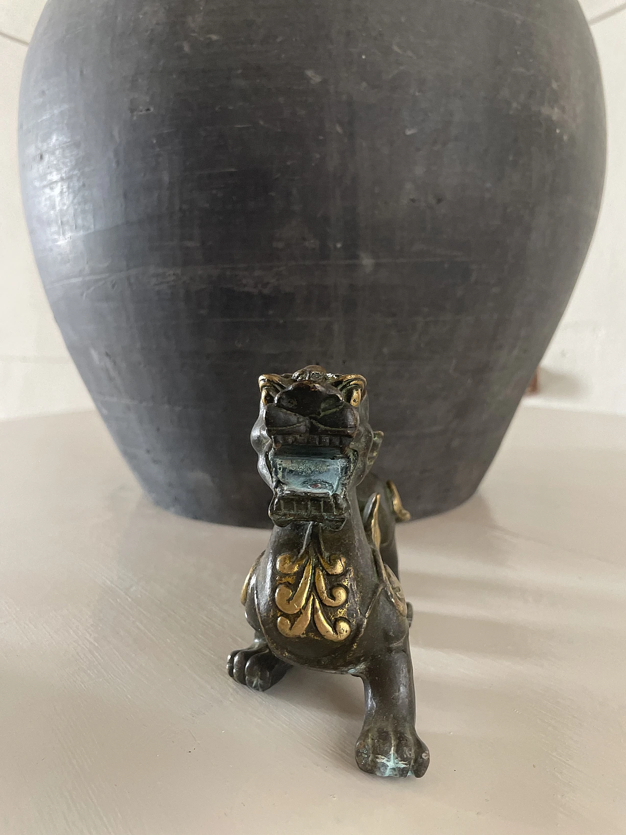 Bronze pair of dragons, 19th century 4