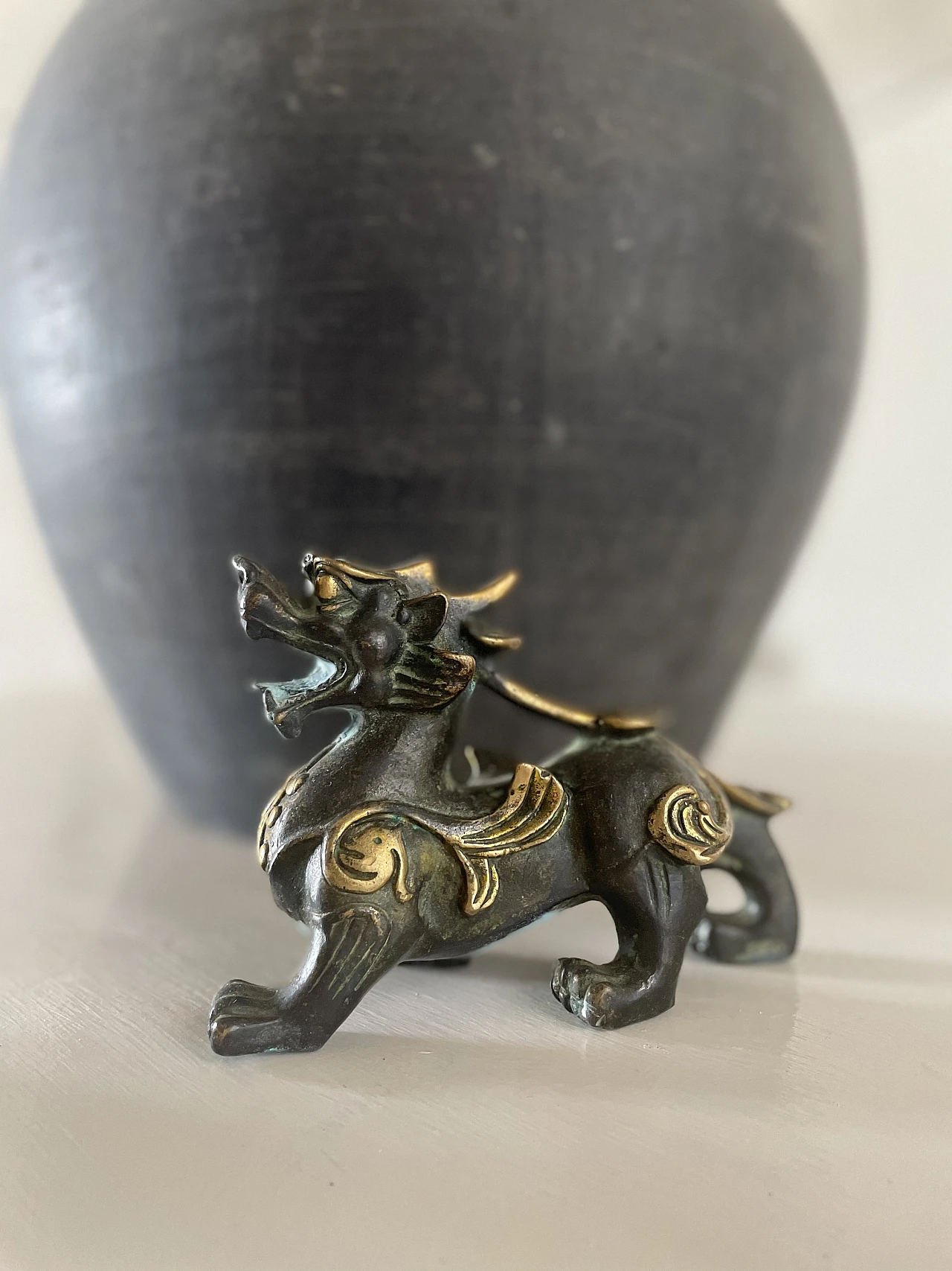 Bronze pair of dragons, 19th century 6