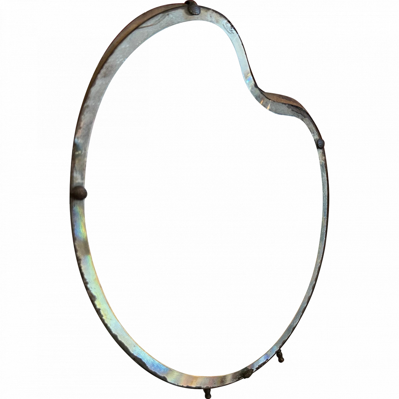 Wood and glass palette table mirror By L. Fontana, 1930s 10