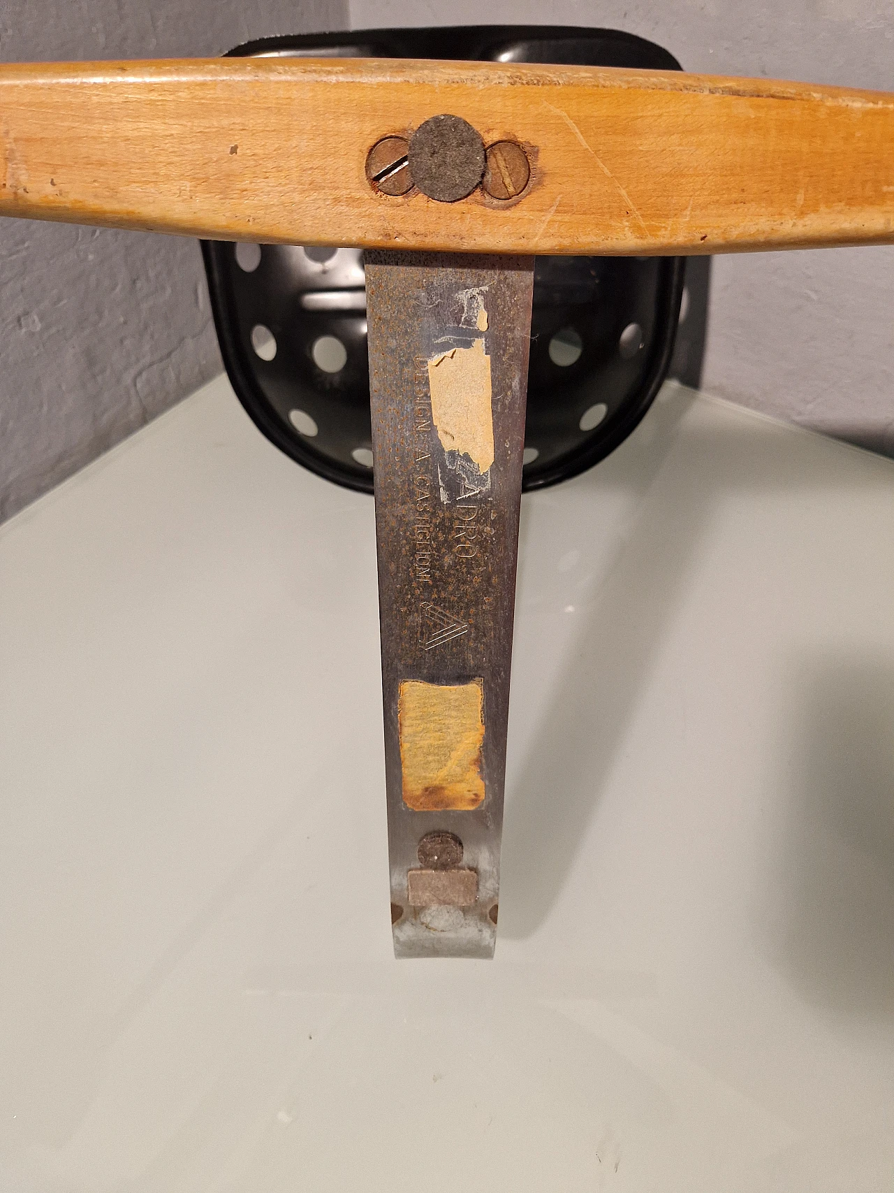 Black Mezzadro stool by Achille Castiglioni for Zanotta, 1980s 6