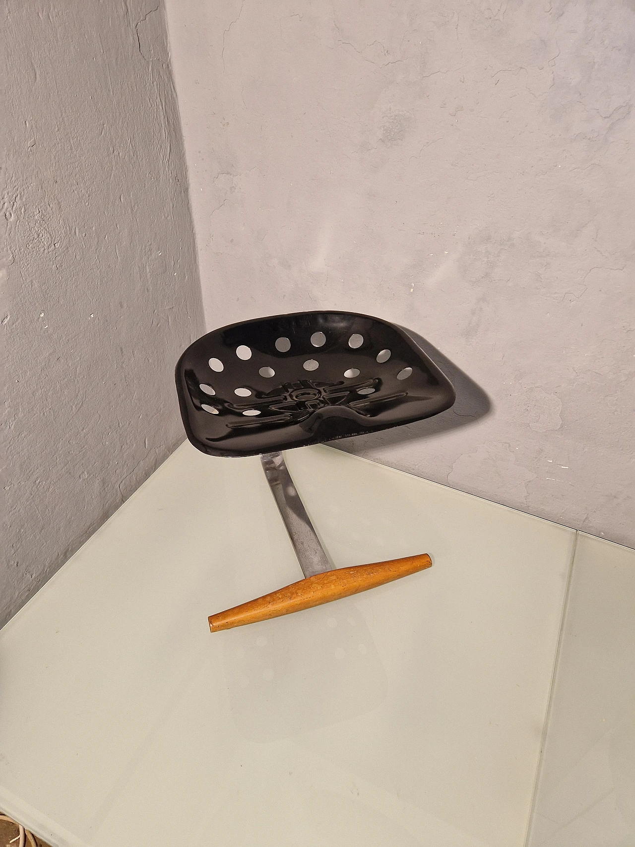 Black Mezzadro stool by Achille Castiglioni for Zanotta, 1980s 9