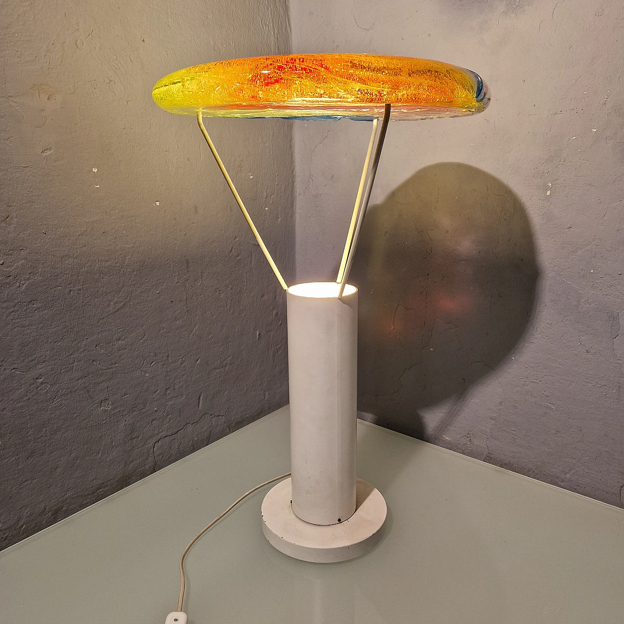 Low floor lamp by Jacopo Foggini in metal and plastic, 2000s 1