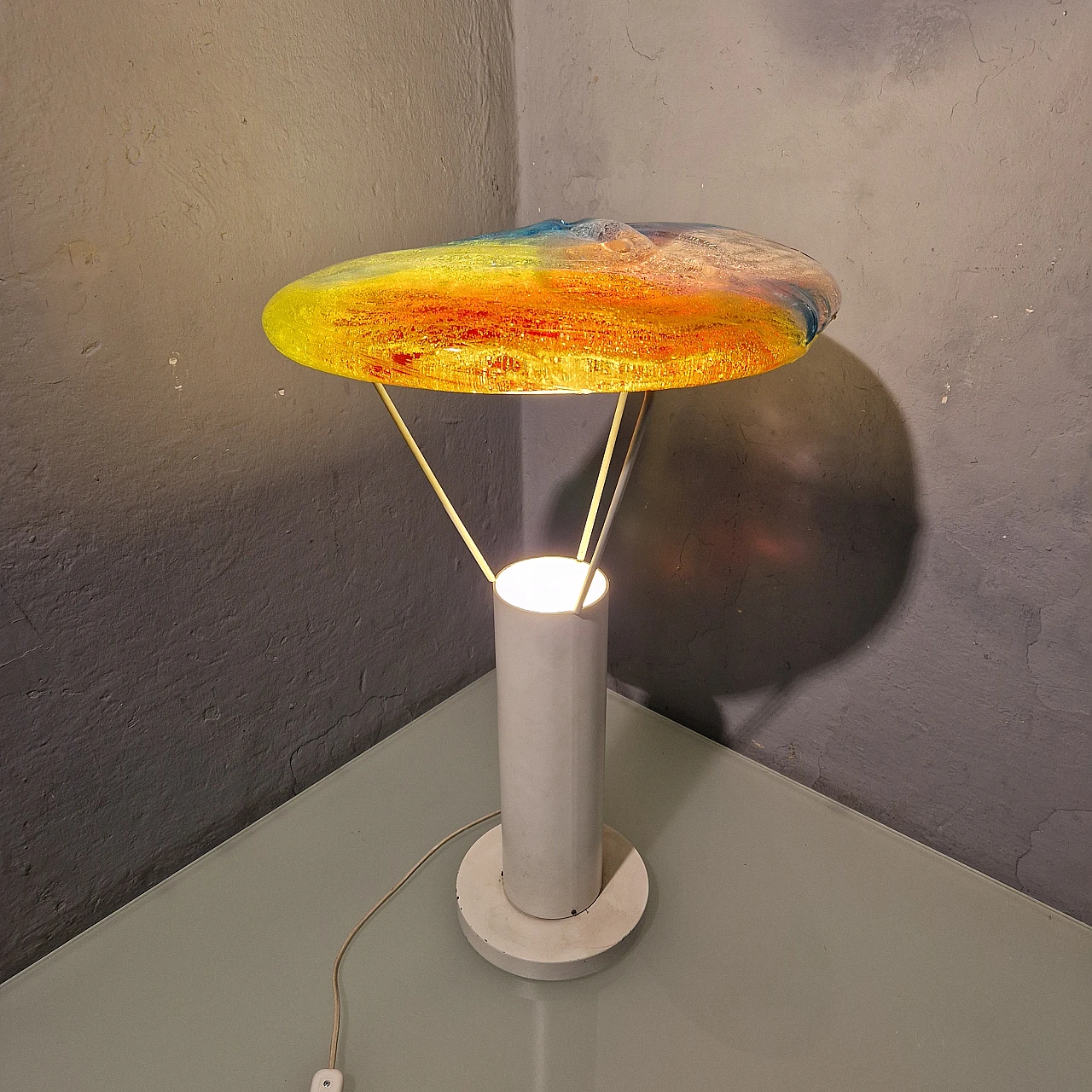 Low floor lamp by Jacopo Foggini in metal and plastic, 2000s 2
