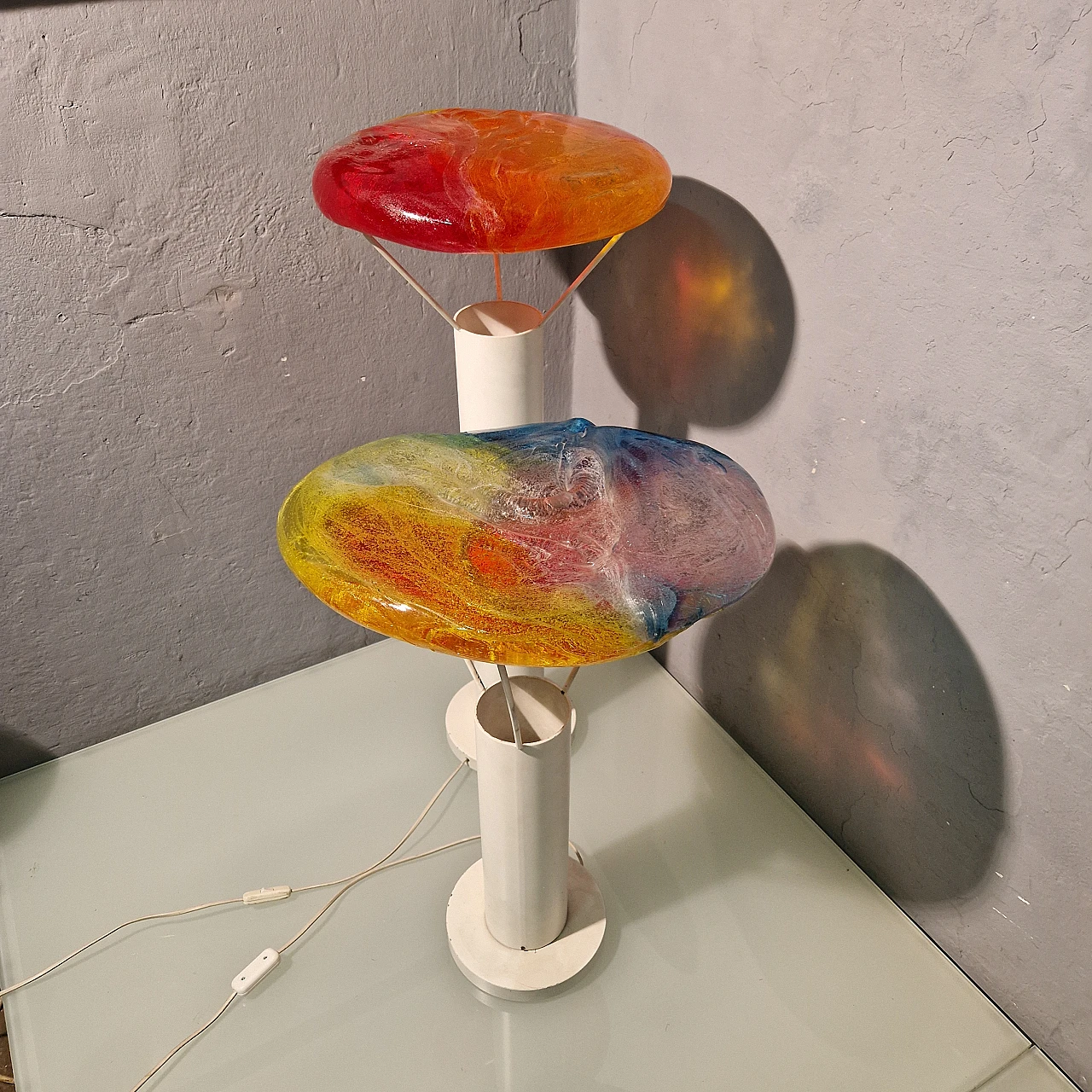 Low floor lamp by Jacopo Foggini in metal and plastic, 2000s 14