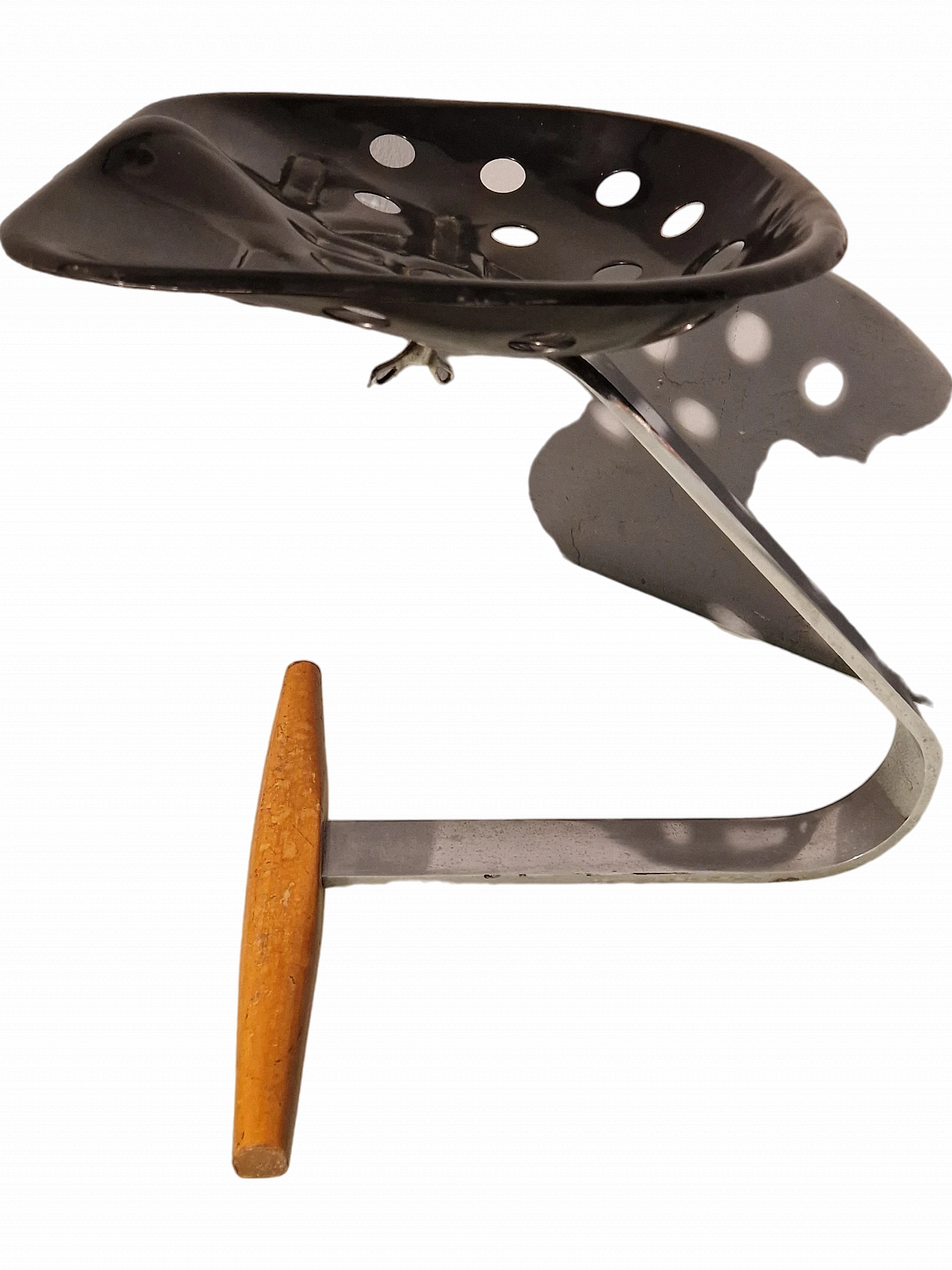 Black Mezzadro stool by Achille Castiglioni for Zanotta, 1980s 10