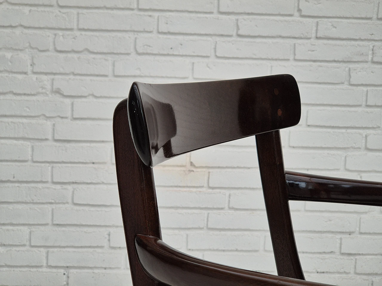 Danish mahogany and cowhide armchair by Ole Wanscher, 1960s 2