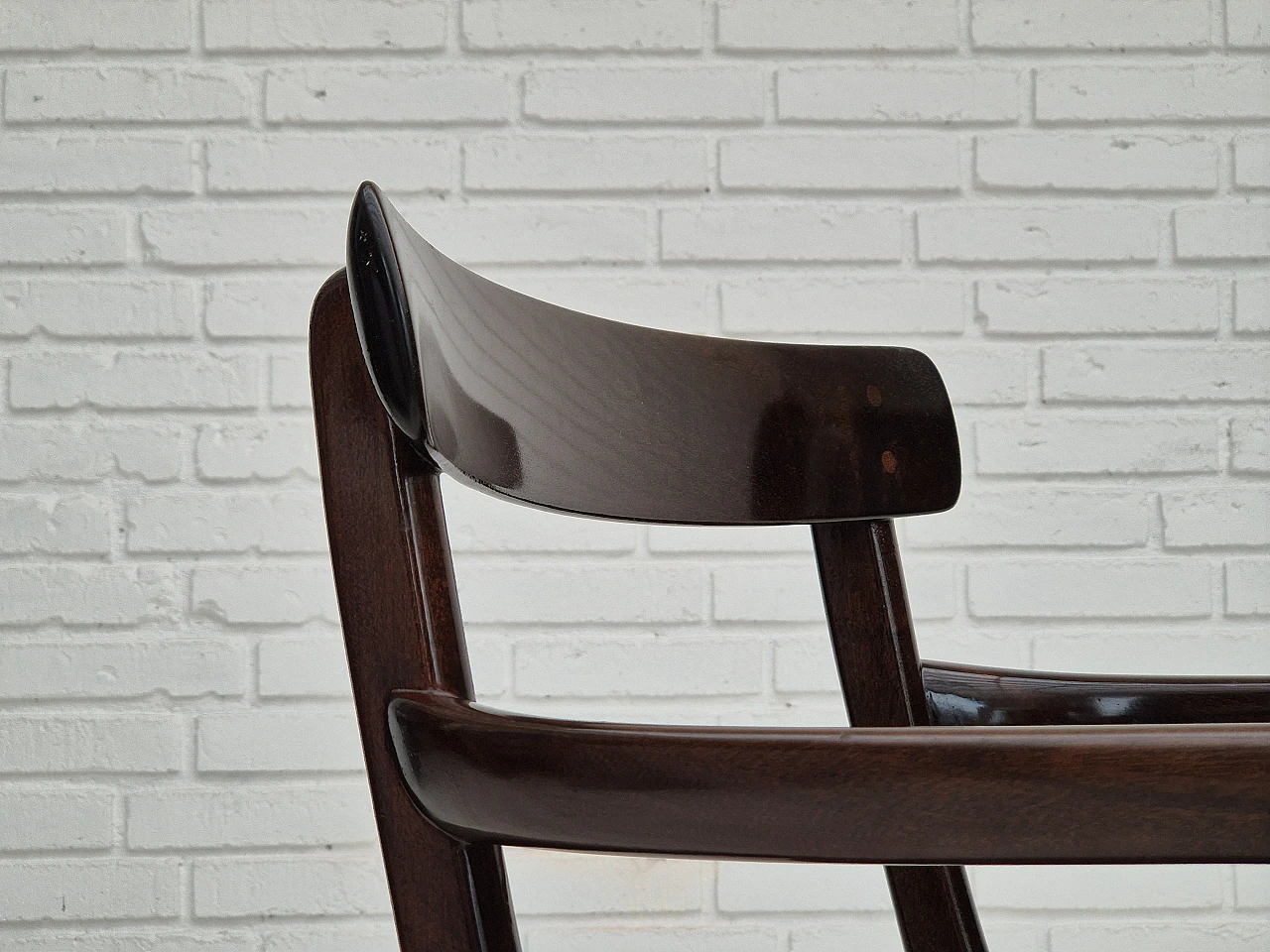 Danish mahogany and cowhide armchair by Ole Wanscher, 1960s 6