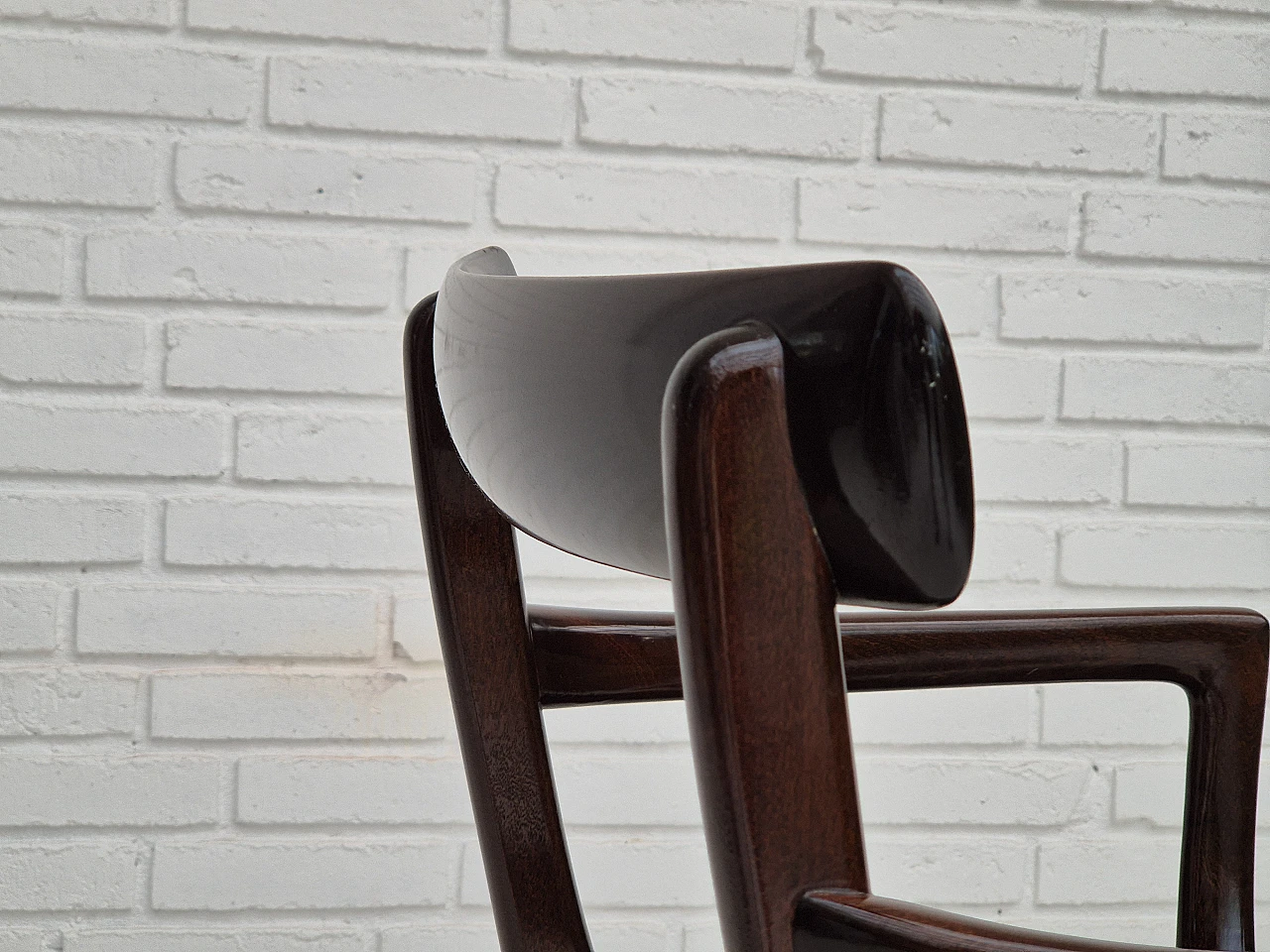 Danish mahogany and cowhide armchair by Ole Wanscher, 1960s 12