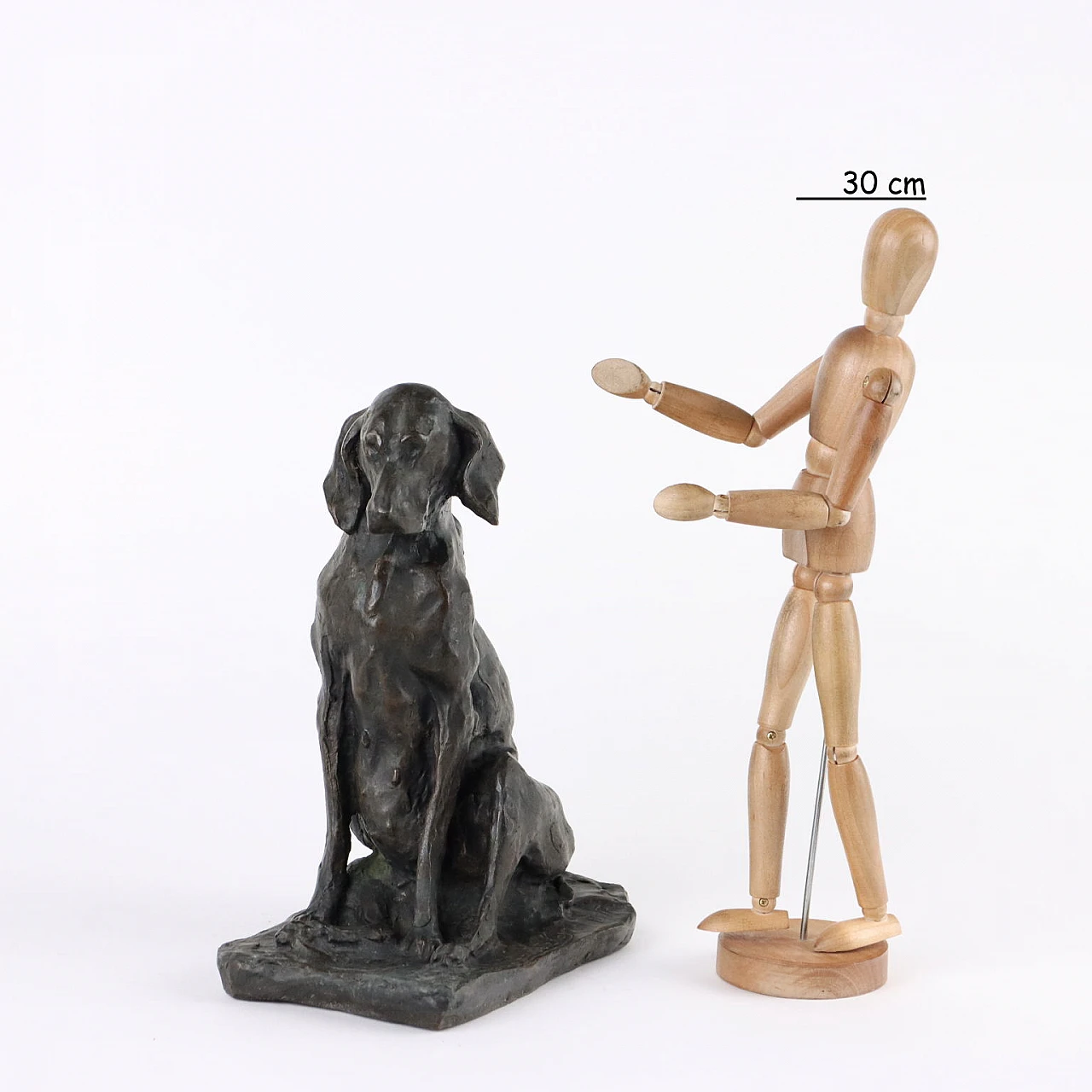 Paul Petrovitch Troubetzkoy, Sitting dog, bronze sculpture 2