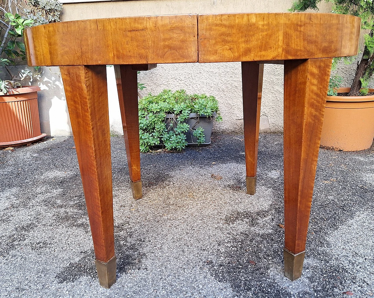 Extendable dining table in walnut by Gio Ponti, 1930s 2