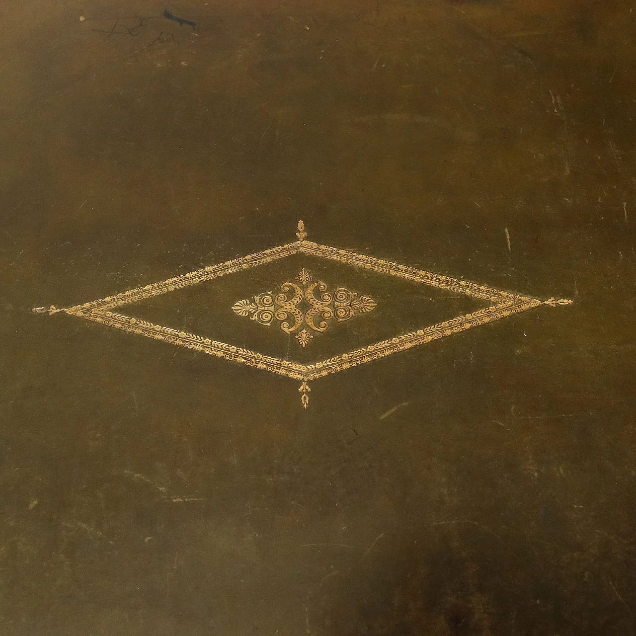 Scrivania Bureau Plat in stile Impero in mogano impiallacciato 5