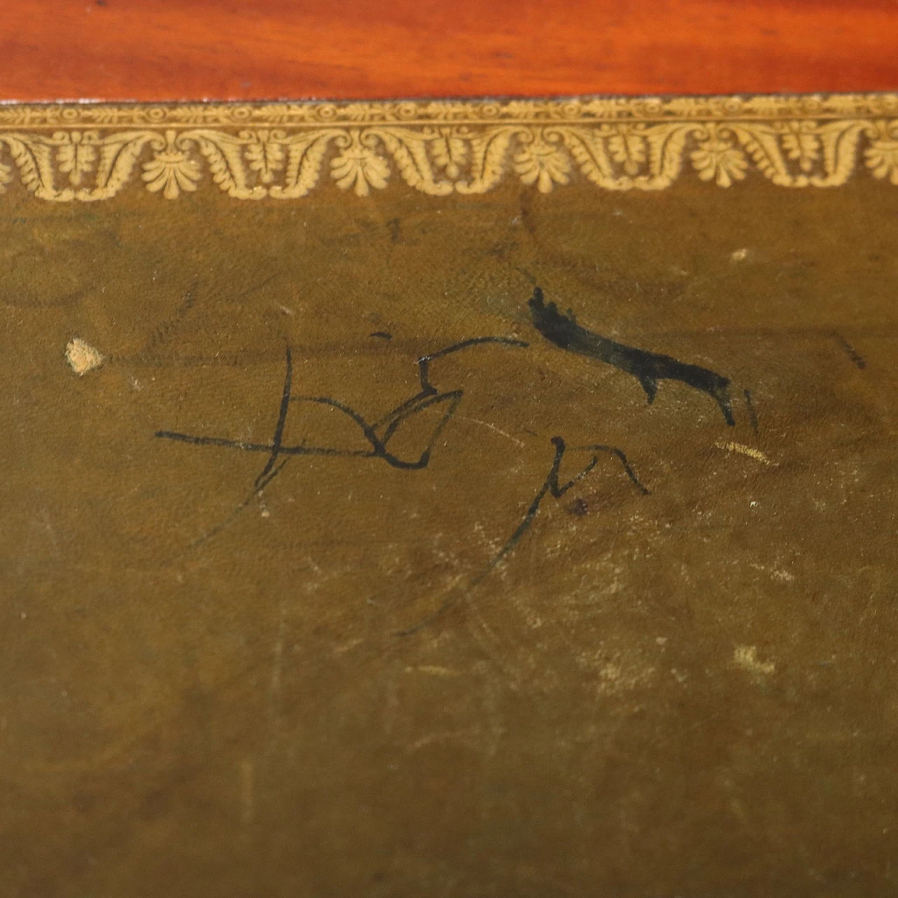 Scrivania Bureau Plat in stile Impero in mogano impiallacciato 6