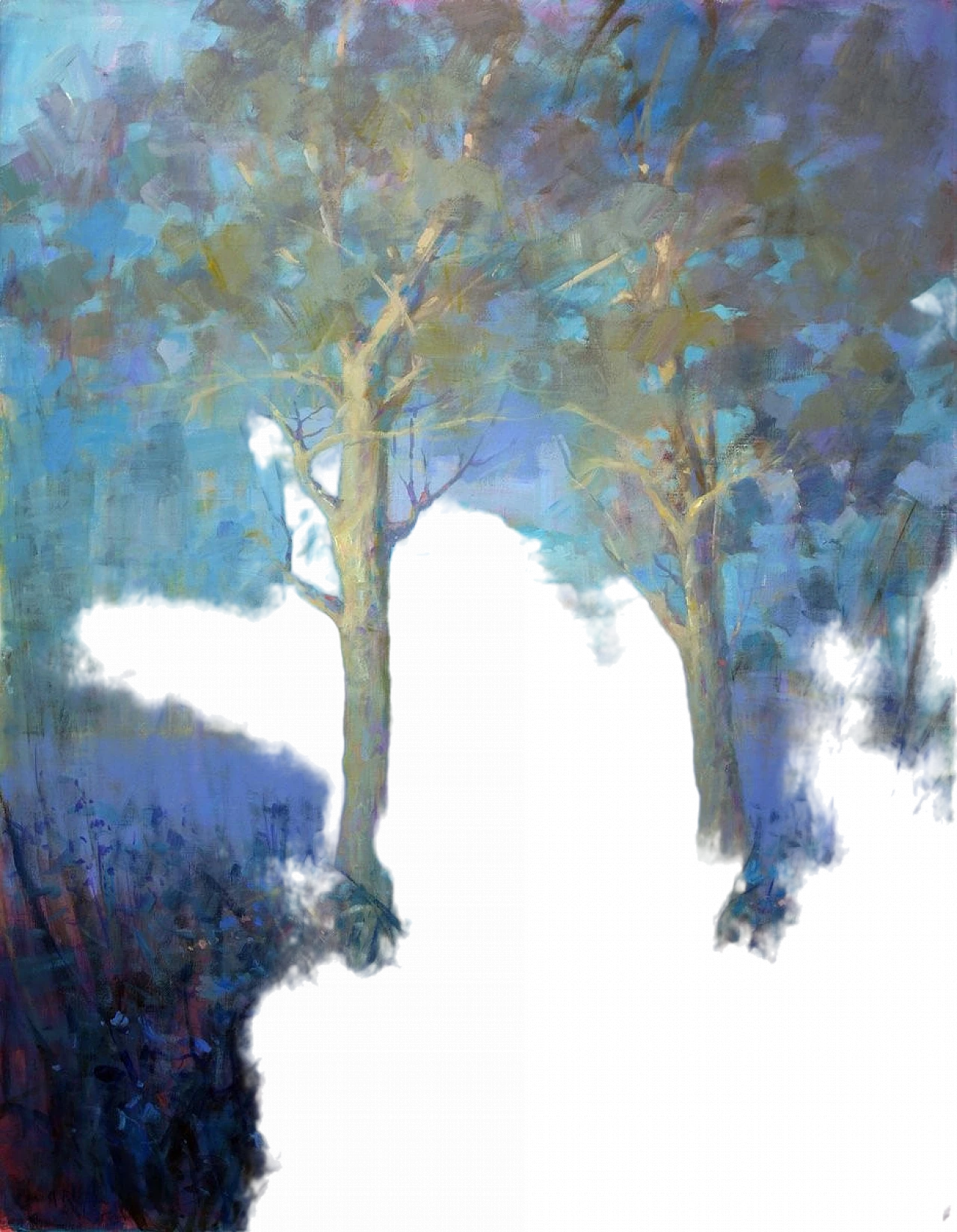 Alfonso Pragliola, Blue Metamorphosis, Olio su tela, 2021 7