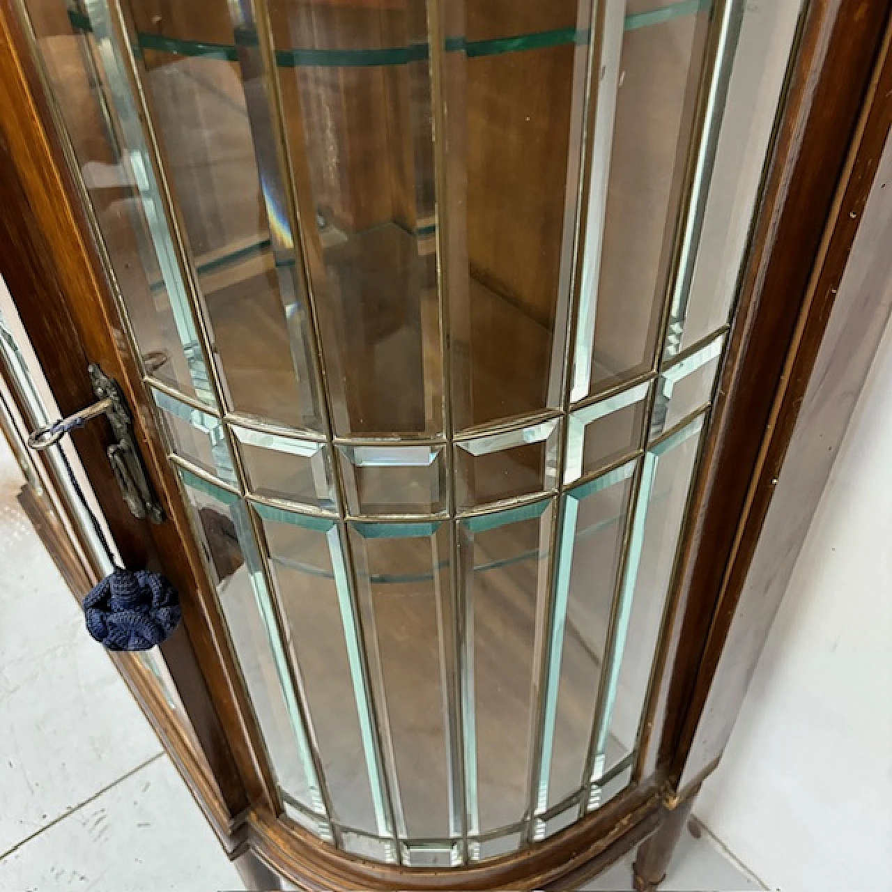Art deco rounded display case oak, 40s | intOndo