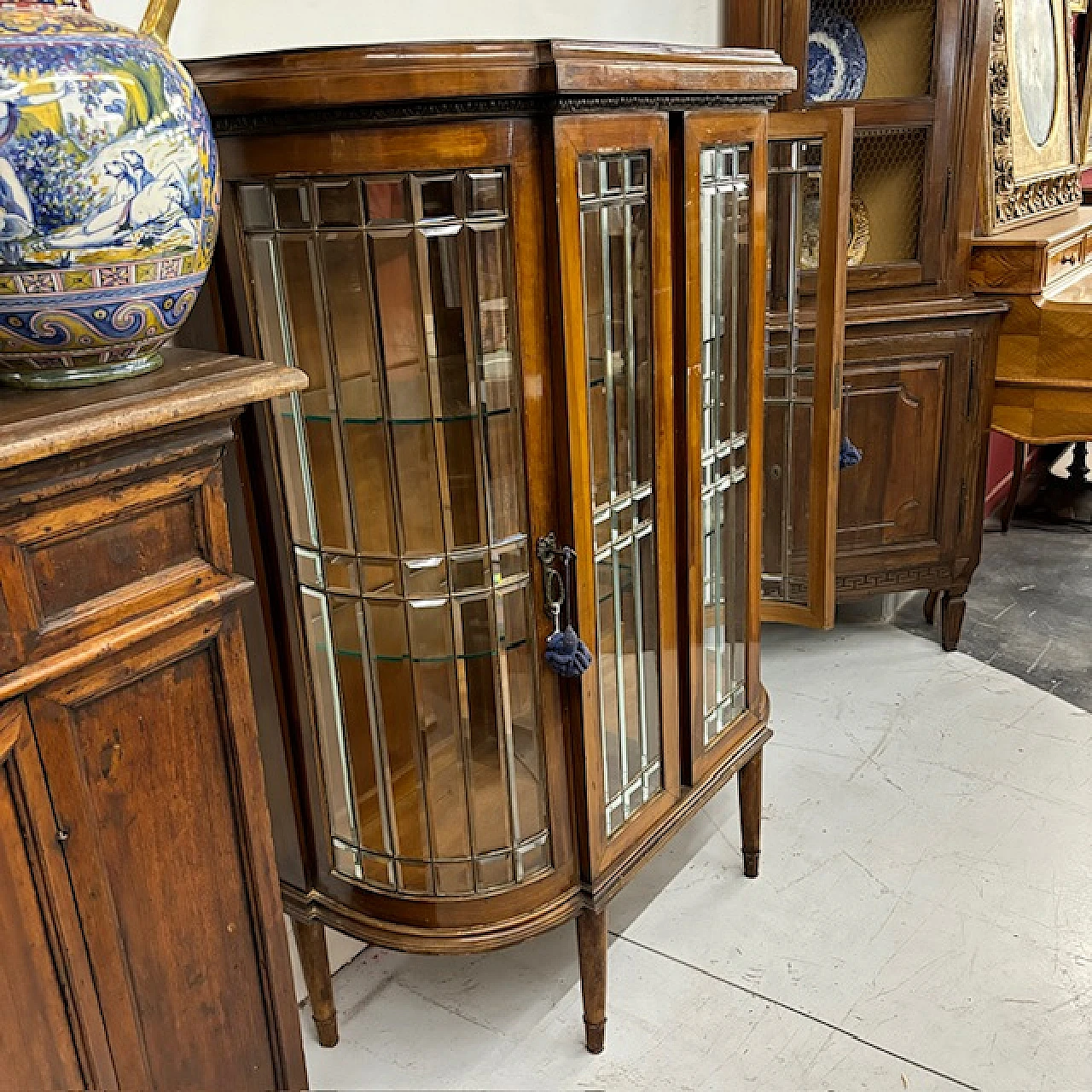 Art deco rounded display case oak, 40s | intOndo