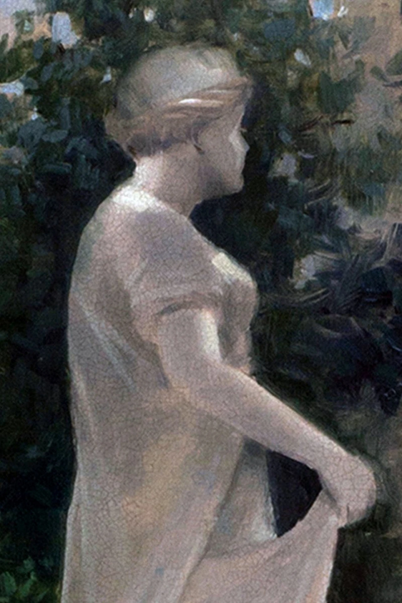 Giardino di Antonio Celli, olio su tela con cornice, anni 2000 3