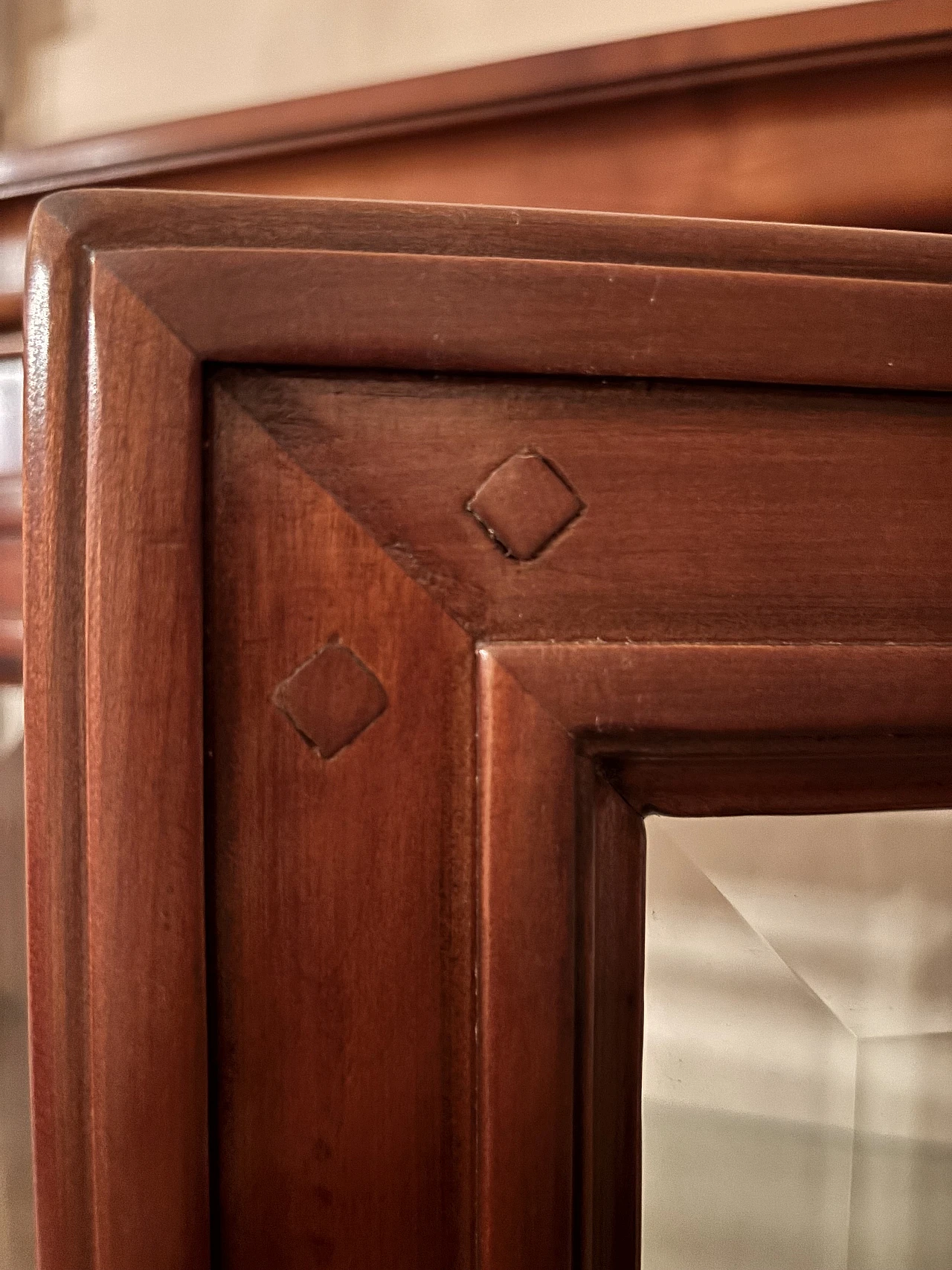 Vetrina in legno massiccio di ciliegio, fine '900 6