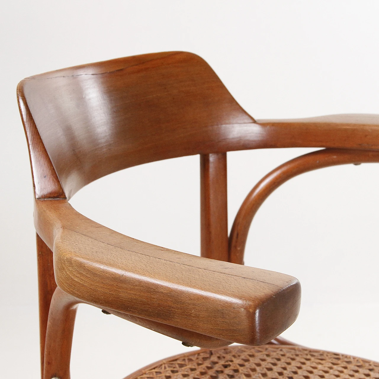 Wooden chair with armrests by J&J Kohn, mid-19th century 14