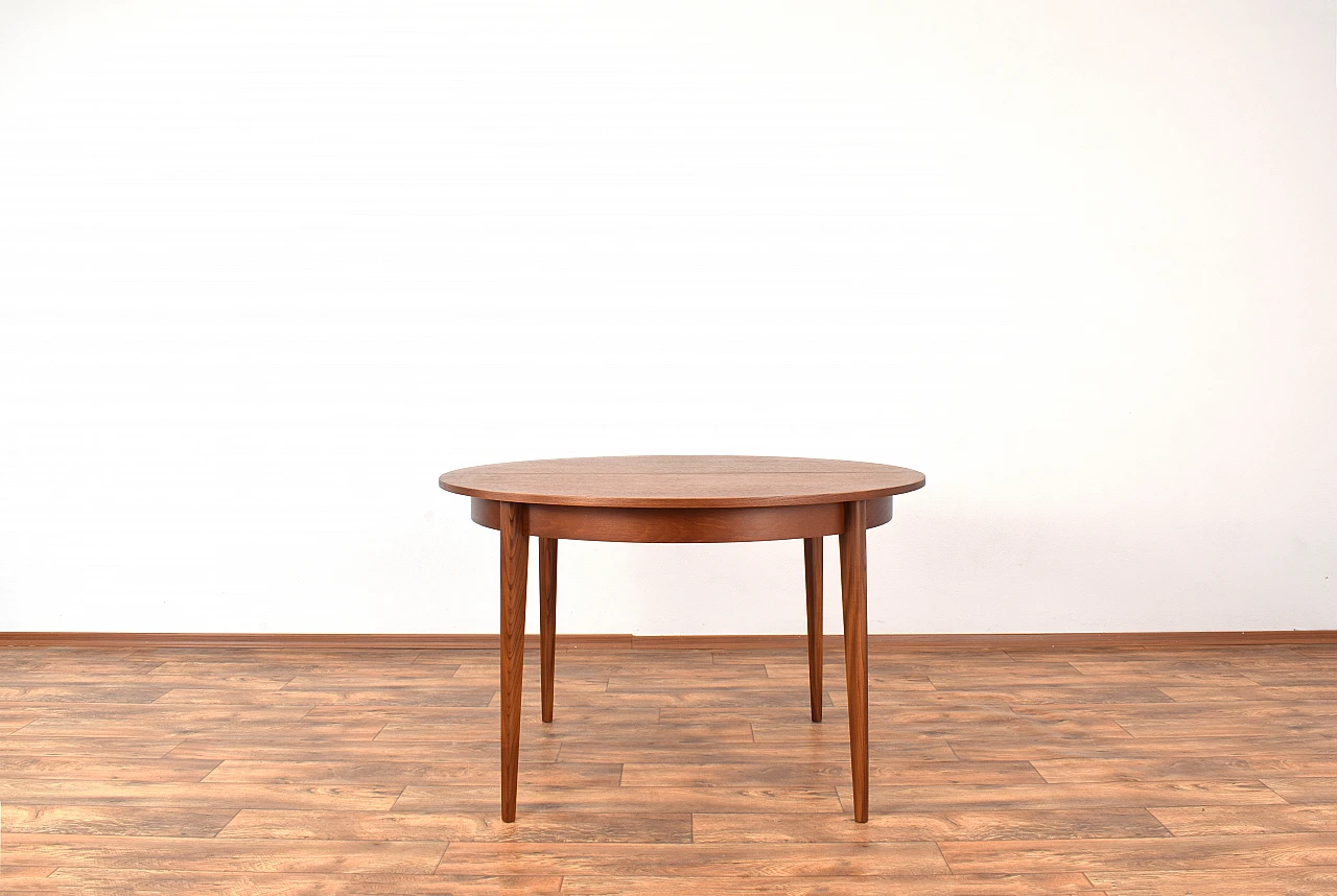 Danish teak extendable dining table, 1960s 1