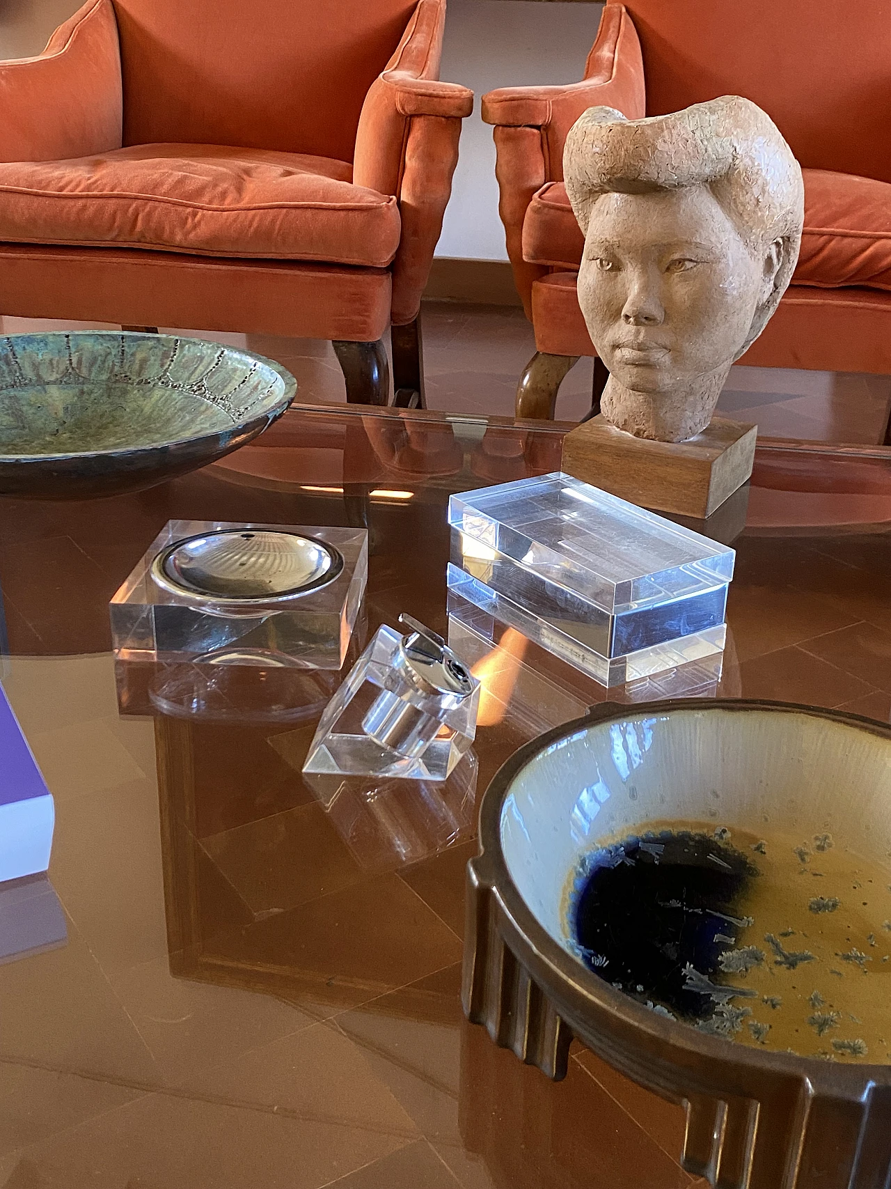 Hollywood regency lucite tuxedo set, Guzzini Italy 1970 3