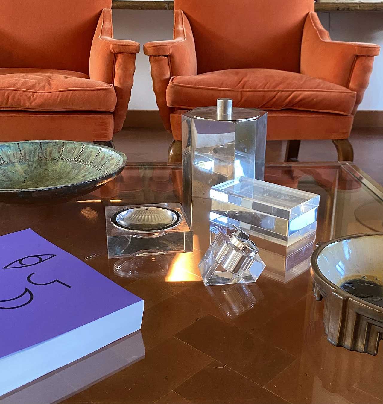 Hollywood regency lucite tuxedo set, Guzzini Italy 1970 20