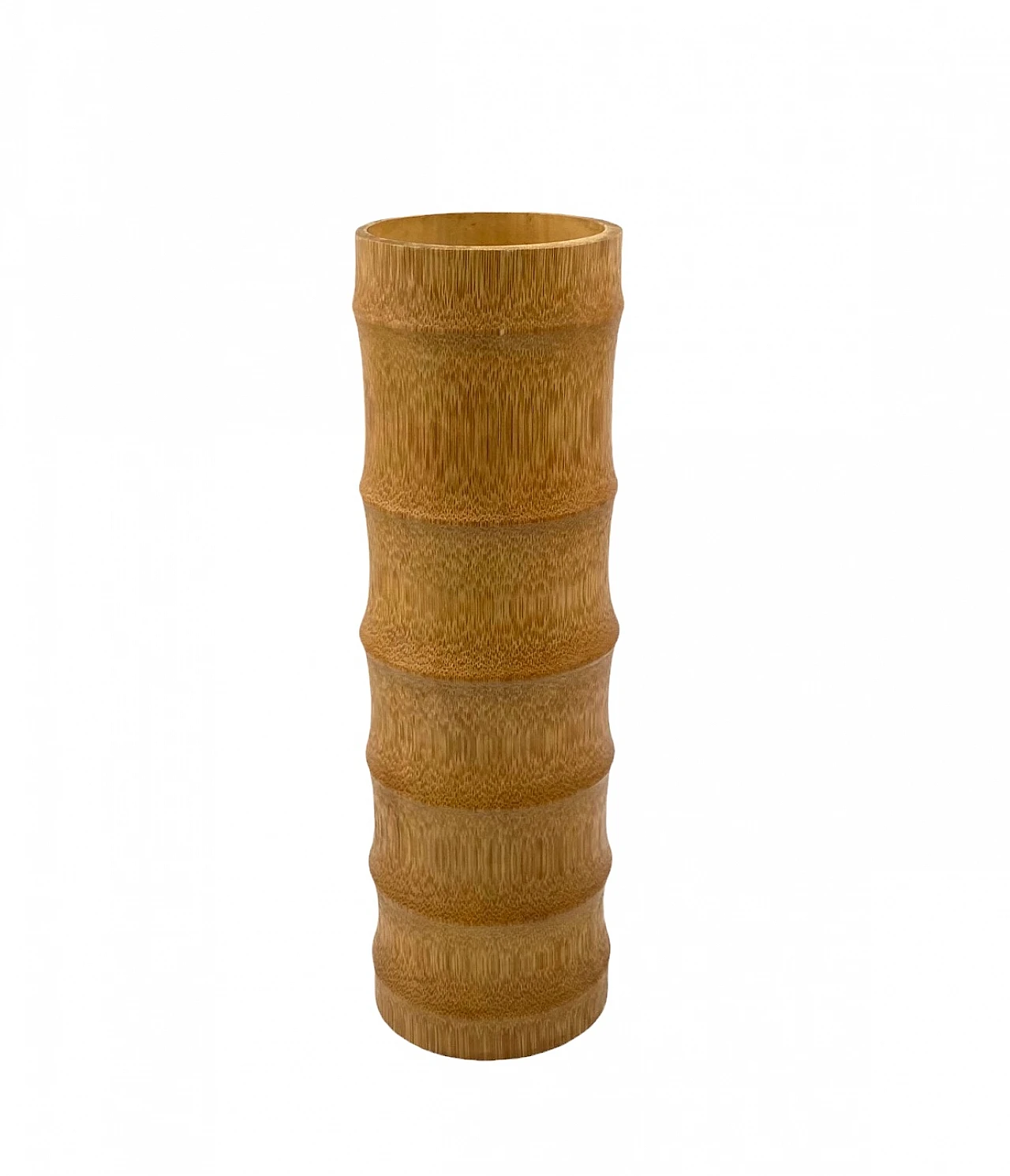 Hollywood regency bamboo vase, Italy 1970 1