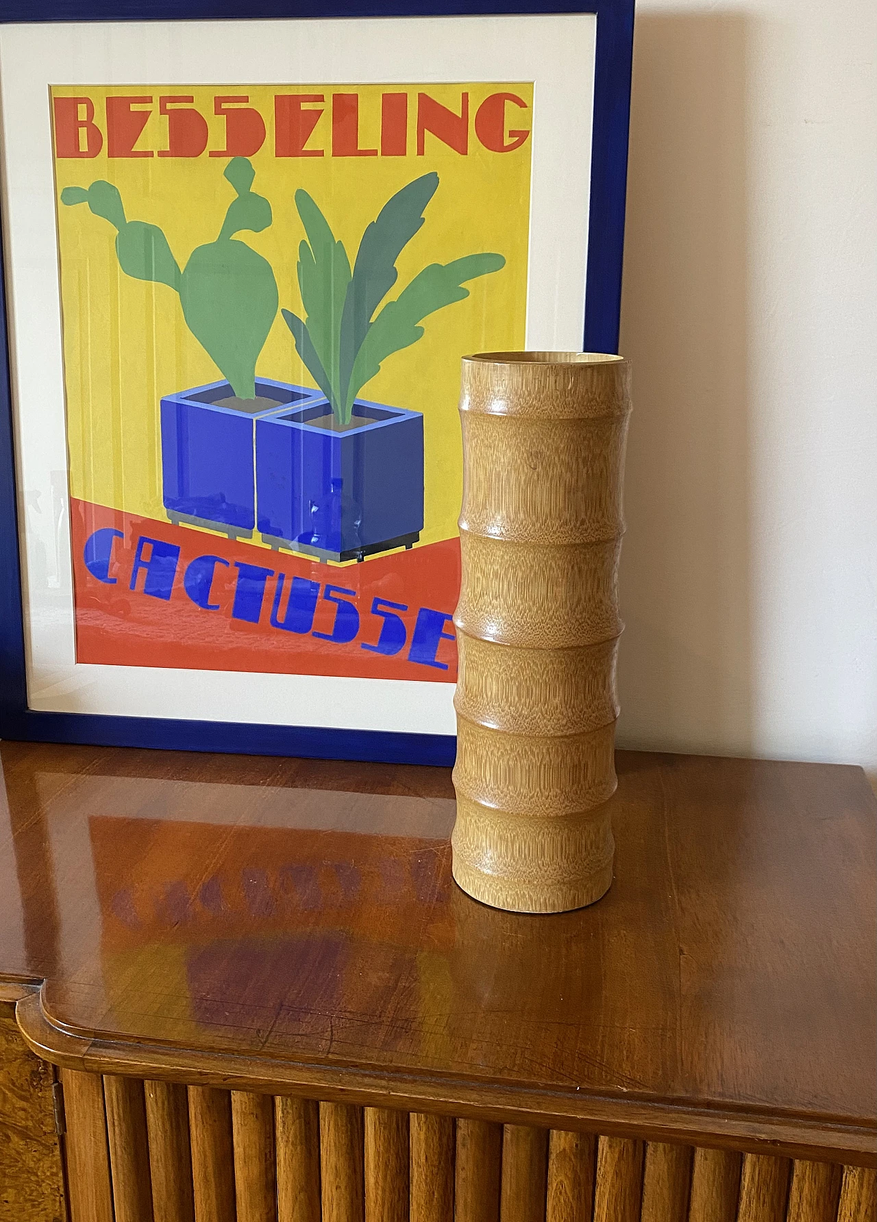 Hollywood regency bamboo vase, Italy 1970 3