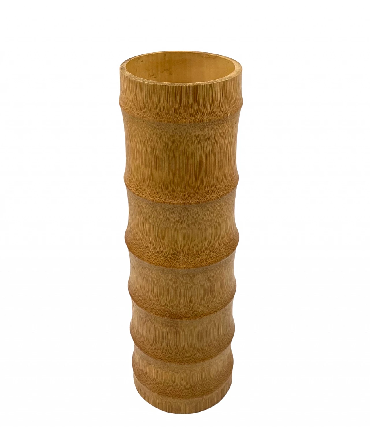 Hollywood regency bamboo vase, Italy 1970 8