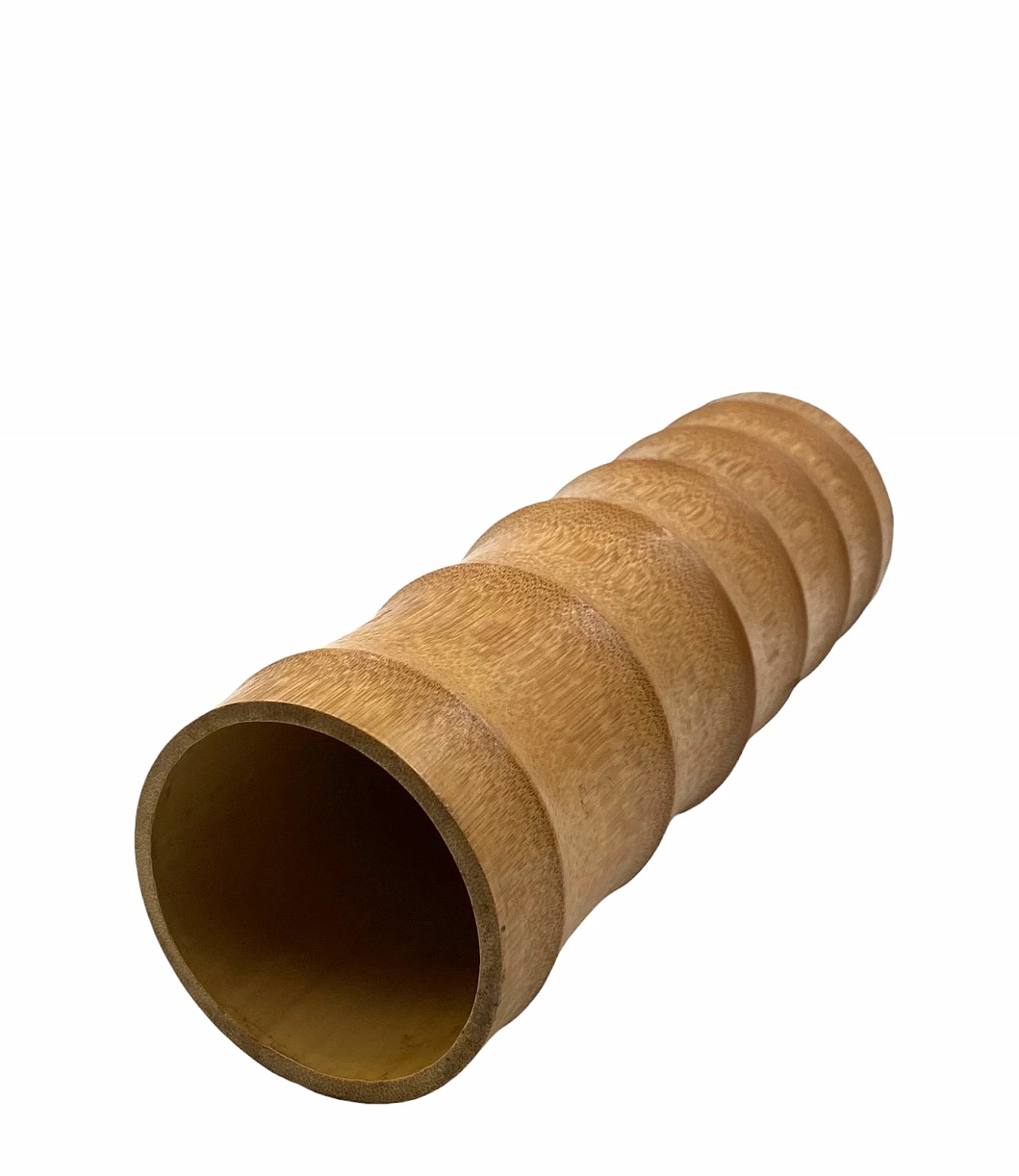 Hollywood regency bamboo vase, Italy 1970 11